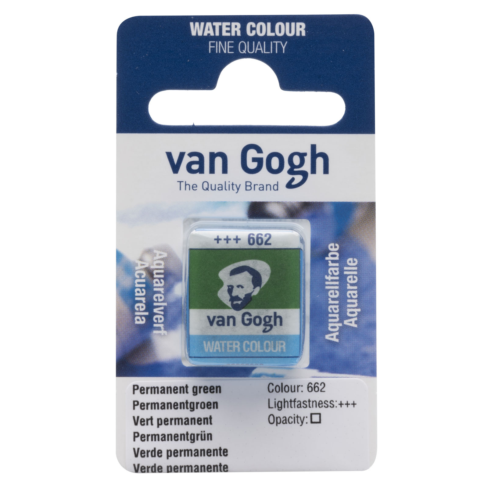 Van Gogh • Acquerello pan Permanent Green 662