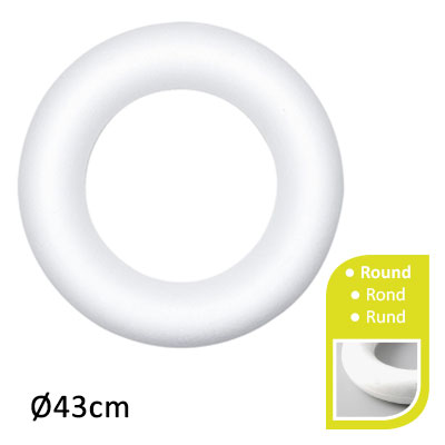 Vaessen Creative • Styrofoam ring Ø43cm