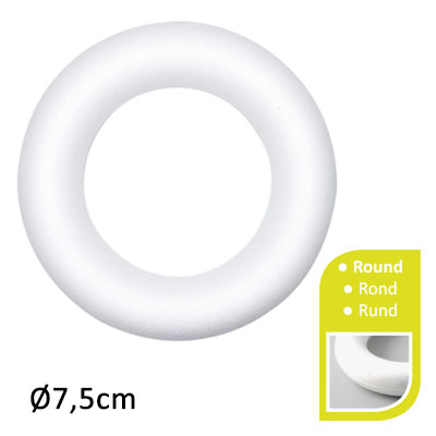 Vaessen Creative • Styrofoam ring Ø7,5cm