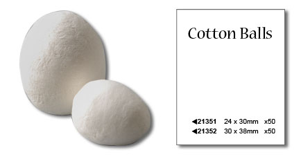 Vaessen Creative • Cotton eggs 3x3,8cm 50pcs