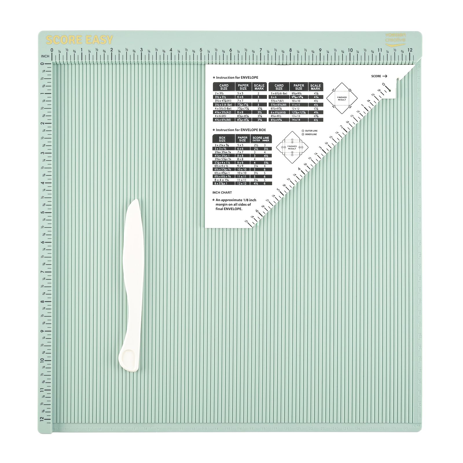 Vaessen Creative • Score Easy Planche de Rainurage 12x12" Menthe