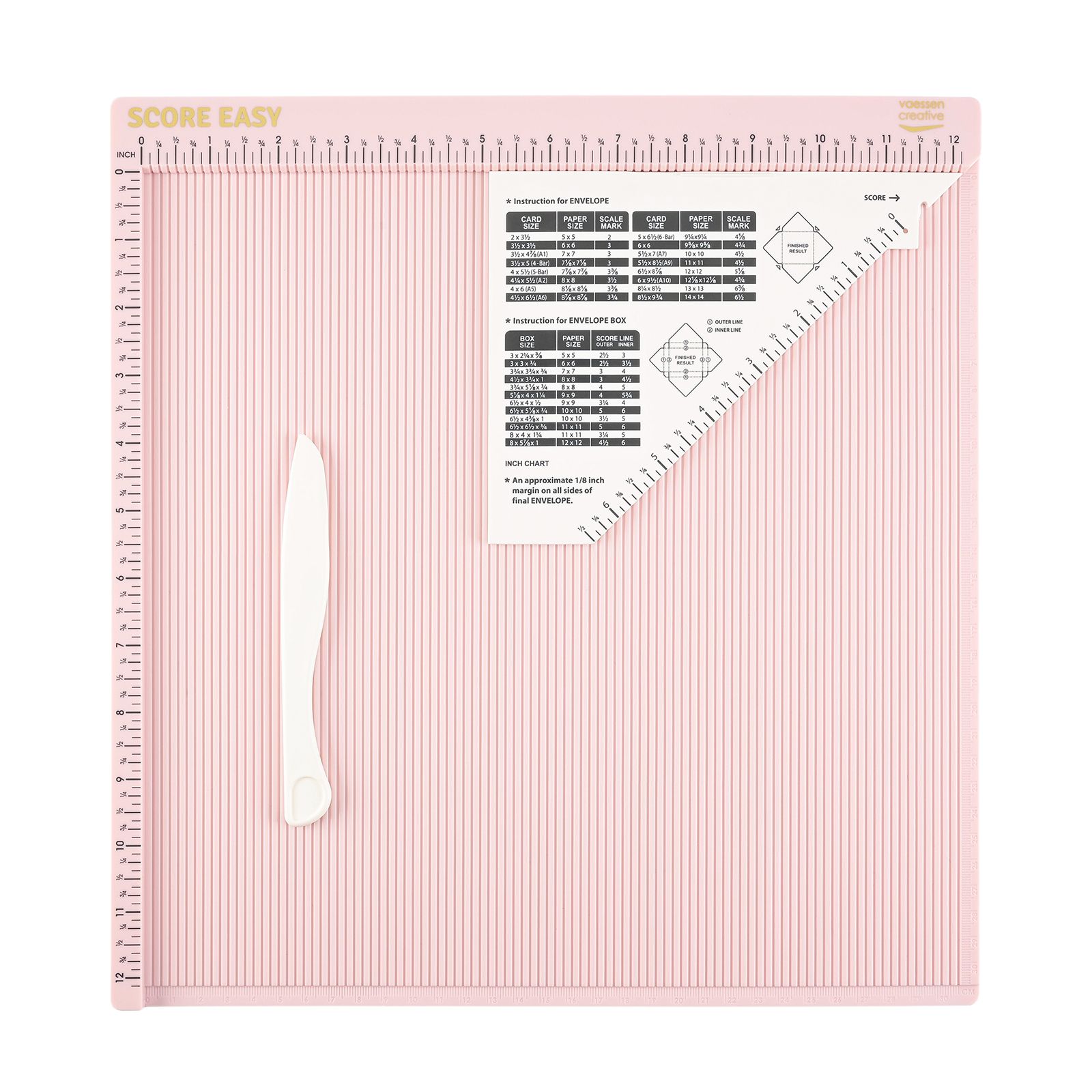 Vaessen Creative • Score Easy Planche de Rainurage 12x12" Rose
