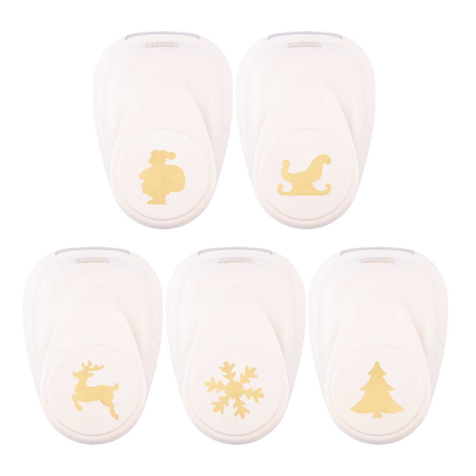 Vaessen Creative • Kit de Perforadoras Ho Ho Ho Medium 5uds