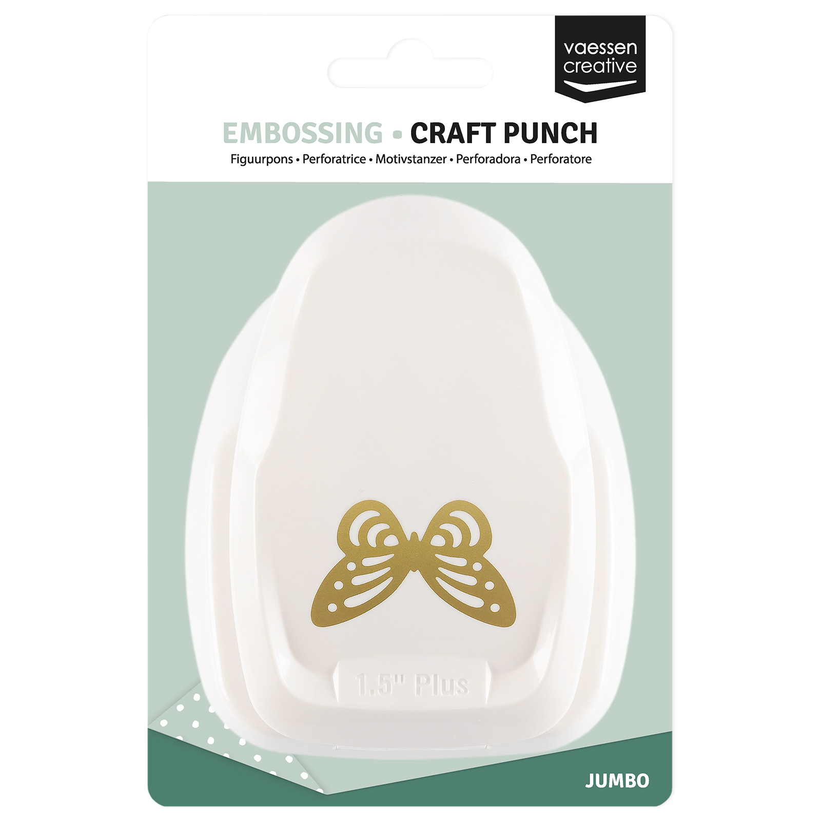 Vaessen Creative • Perforadora con Embossing Bohemian Butterfly Jumbo 3,7x4,6cm