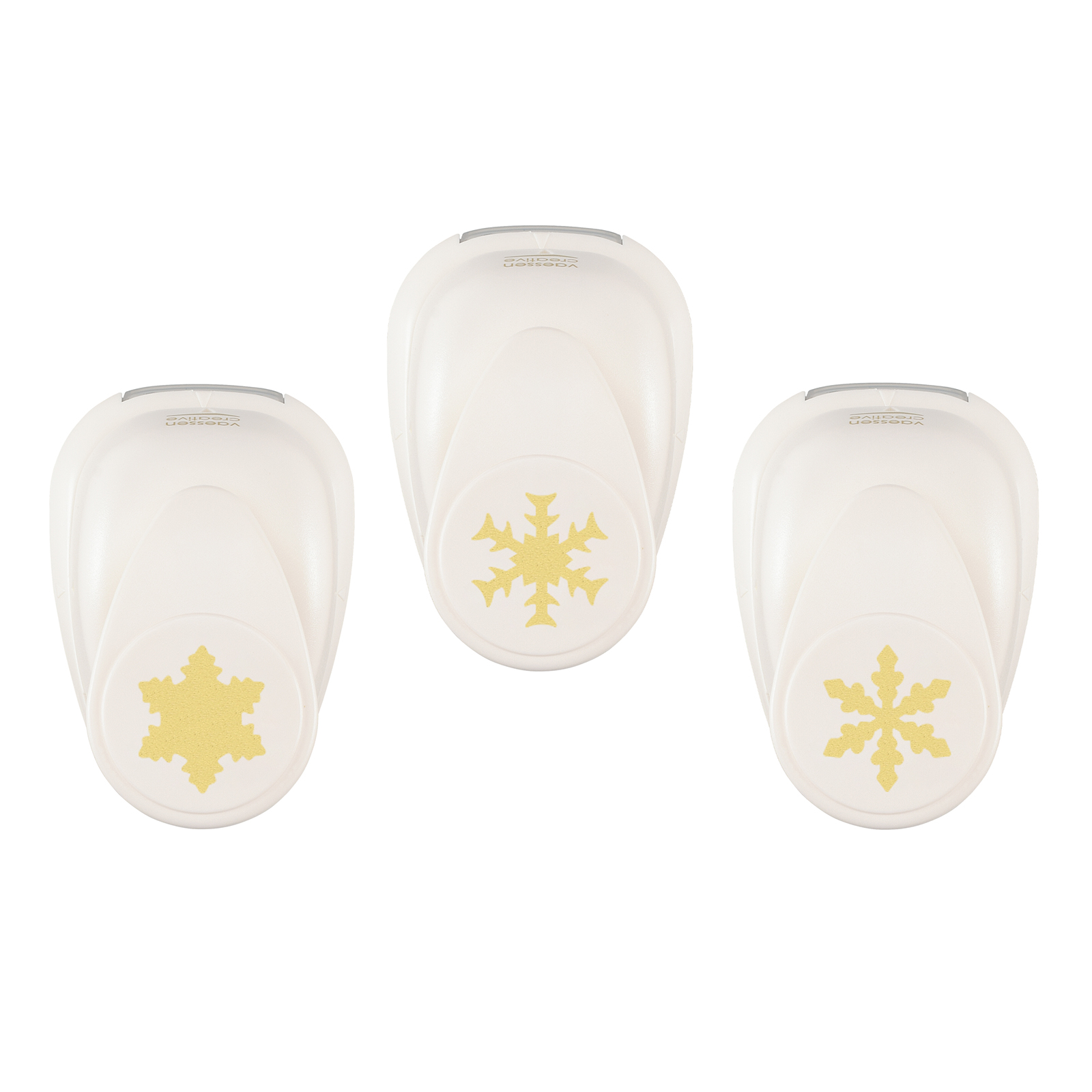 Vaessen Creative • Kit de Perforadoras Copos de Nieve Medium 3uds