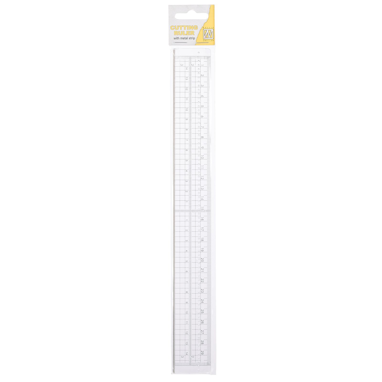 Nellie's Choice • Cutting Ruler With Metal Strip 30cm