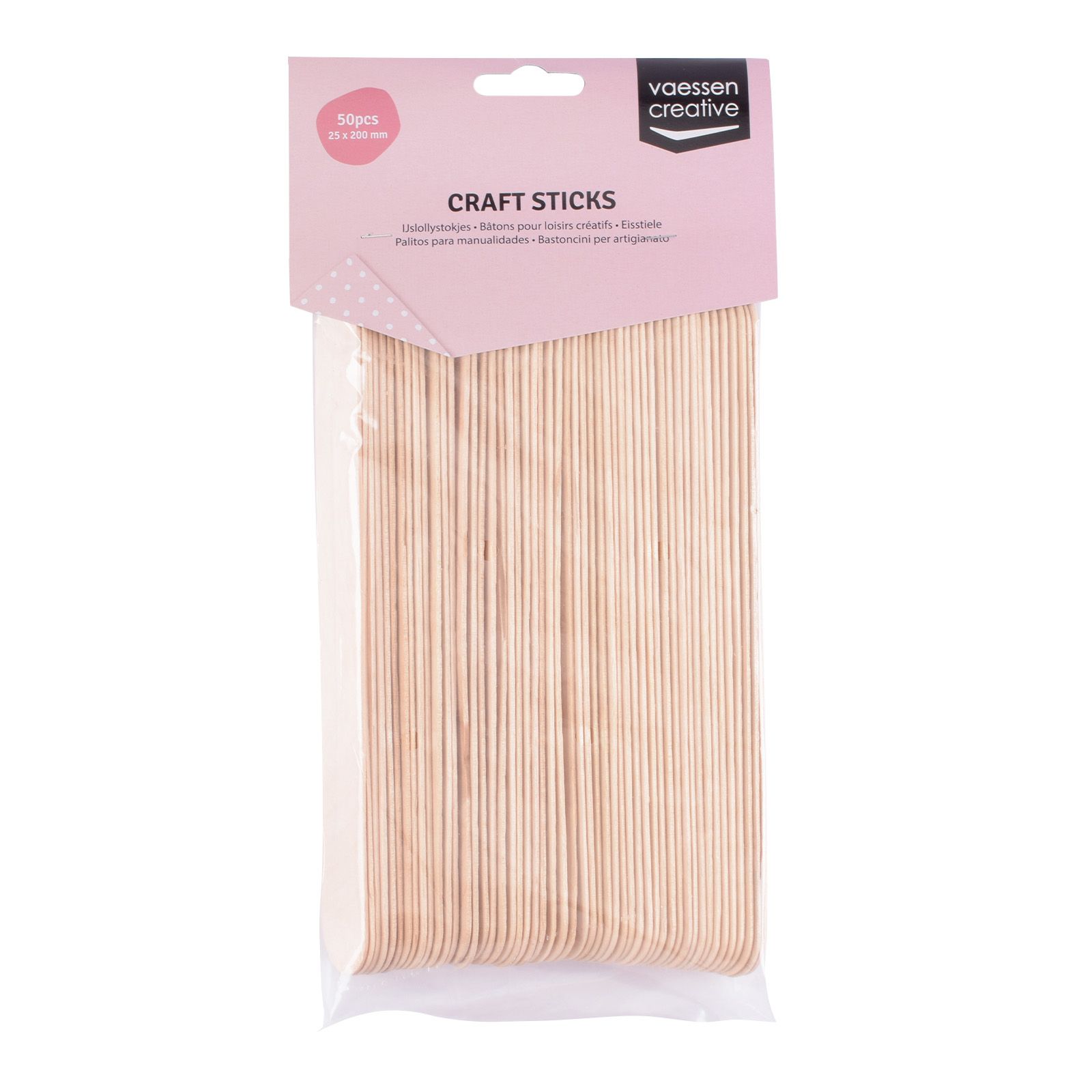 Vaessen Creative • Craft Sticks 25x200mm 50pcs