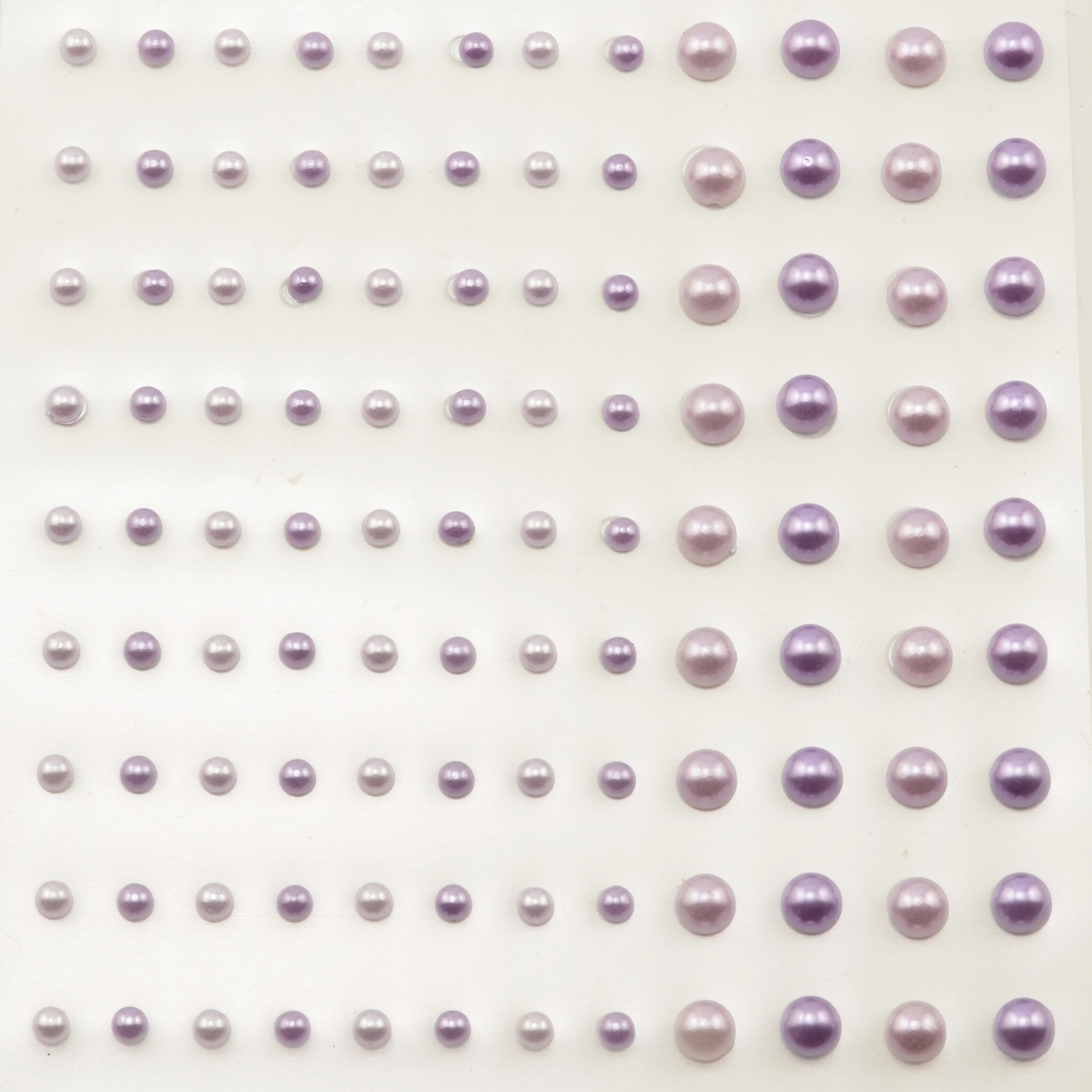 Vaessen Creative • Adhesive half pearls 3+5mm 108pcs Light and Dark Lilac