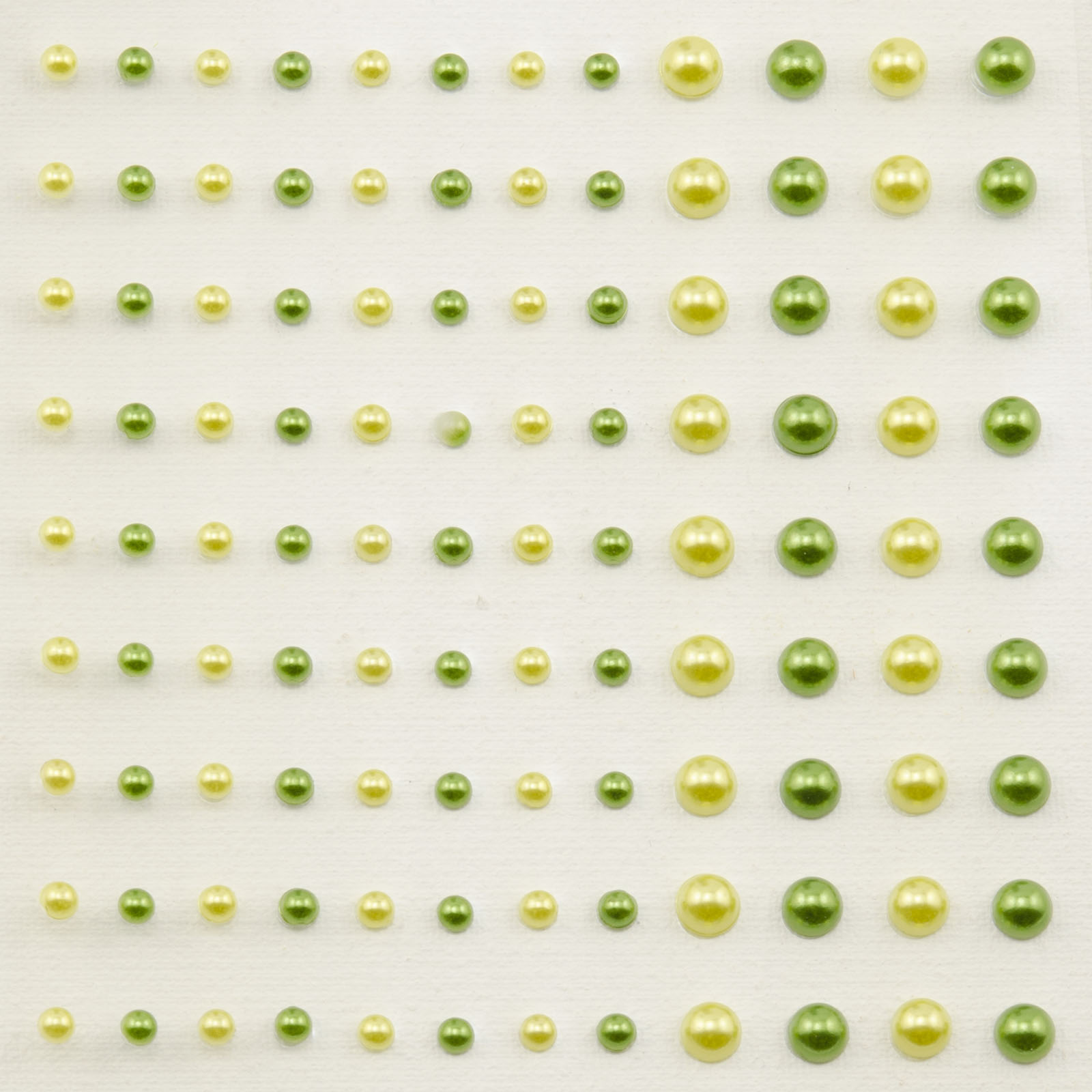 Vaessen Creative • Adhesive half pearls 3+5mm 108pcs Prairie