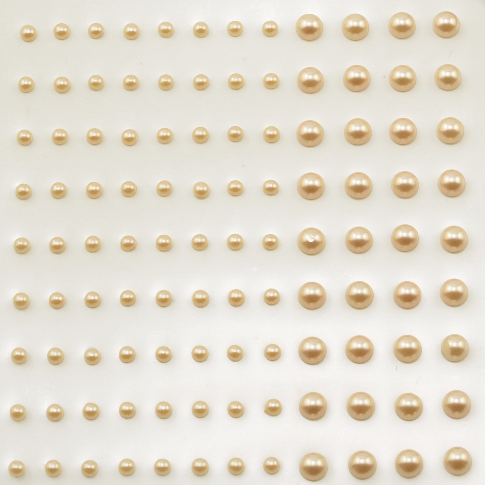 Vaessen Creative • Adhesive half pearls 3+5mm 108pcs Creme