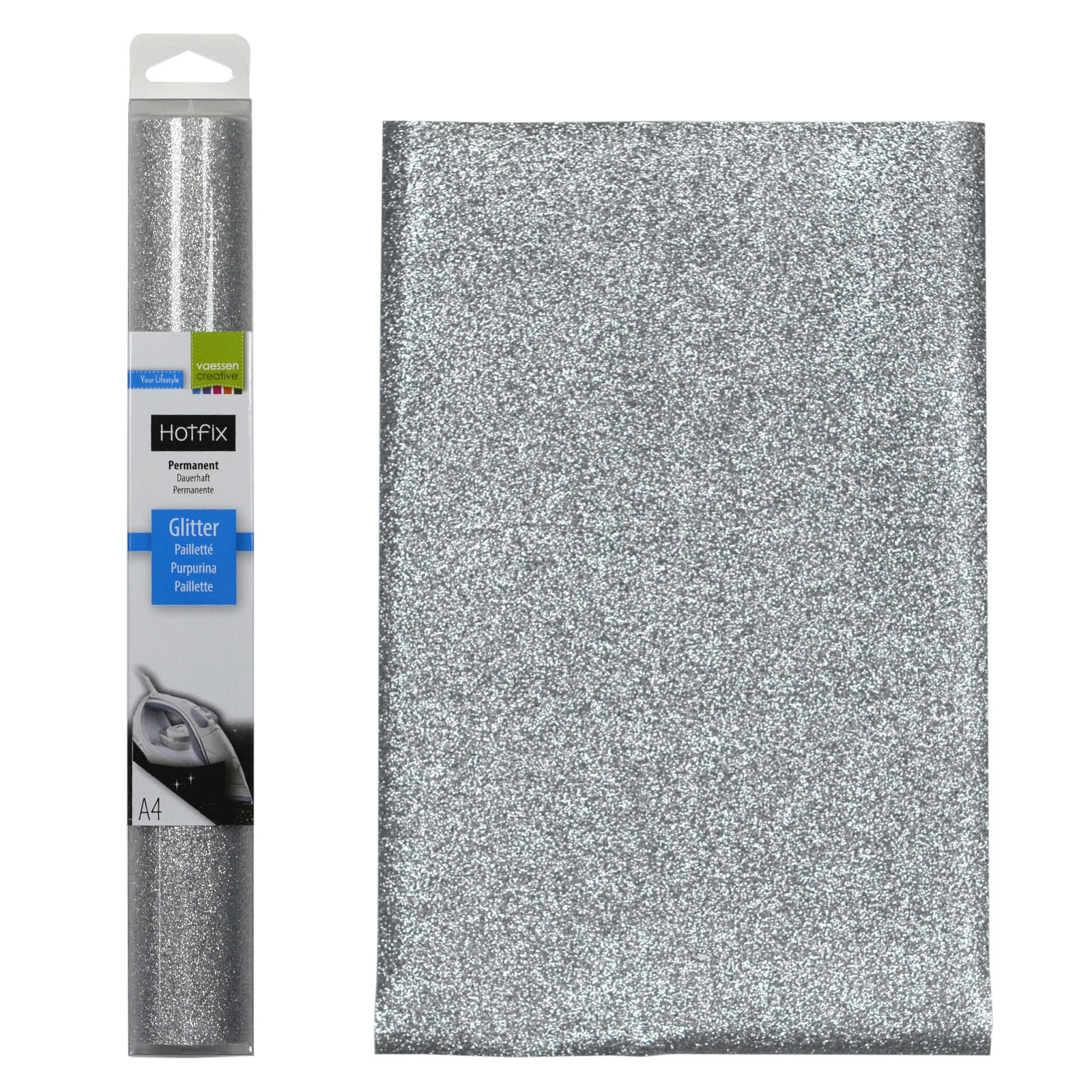 Vaessen Creative • Glitter Flex A4 Silver