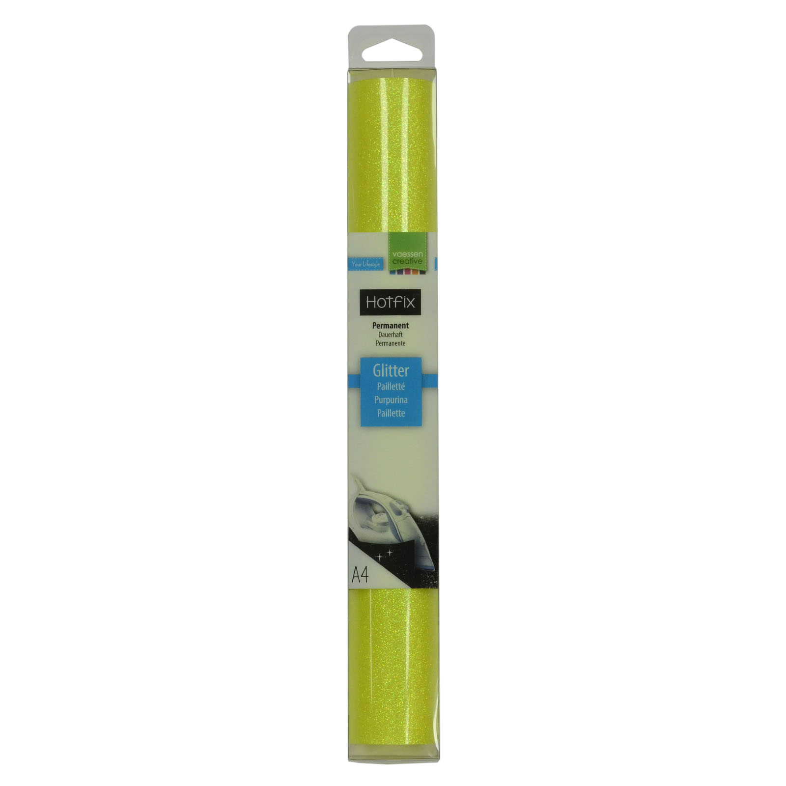 Vaessen Creative • Glitter Flex A4 Fluor Yellow