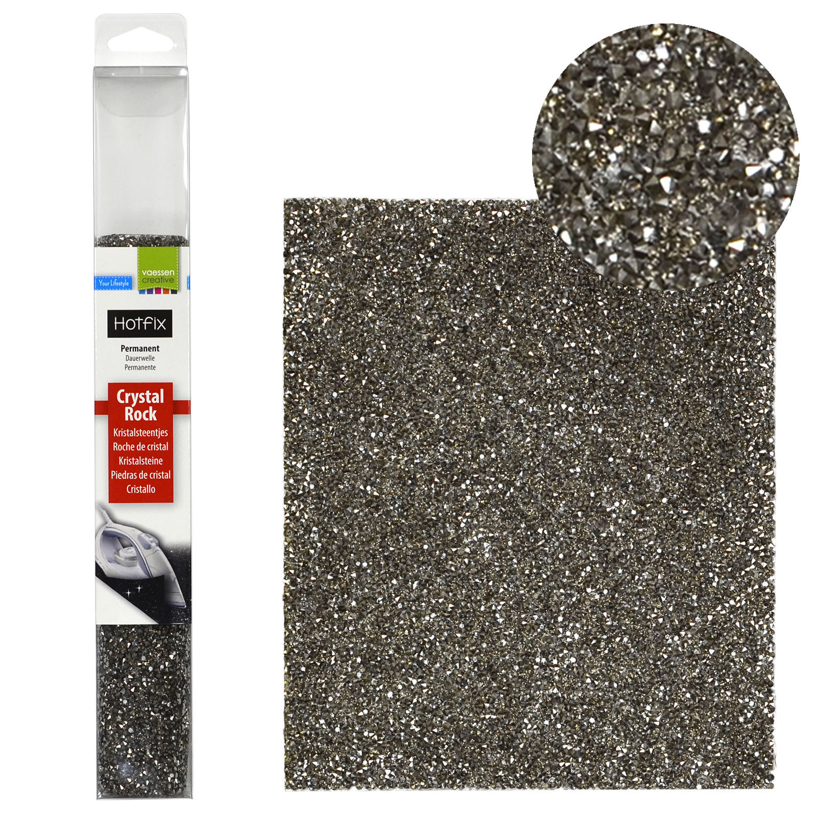 Vaessen Creative • Hotfix crystal rock hematite 24x20cm