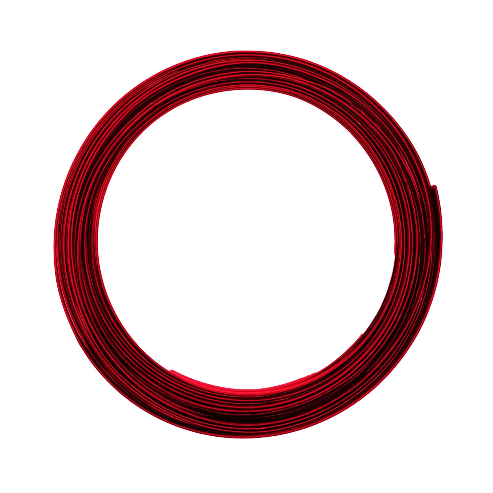 Vaessen Creative • Aluminium wire flat 5mm 5m Red