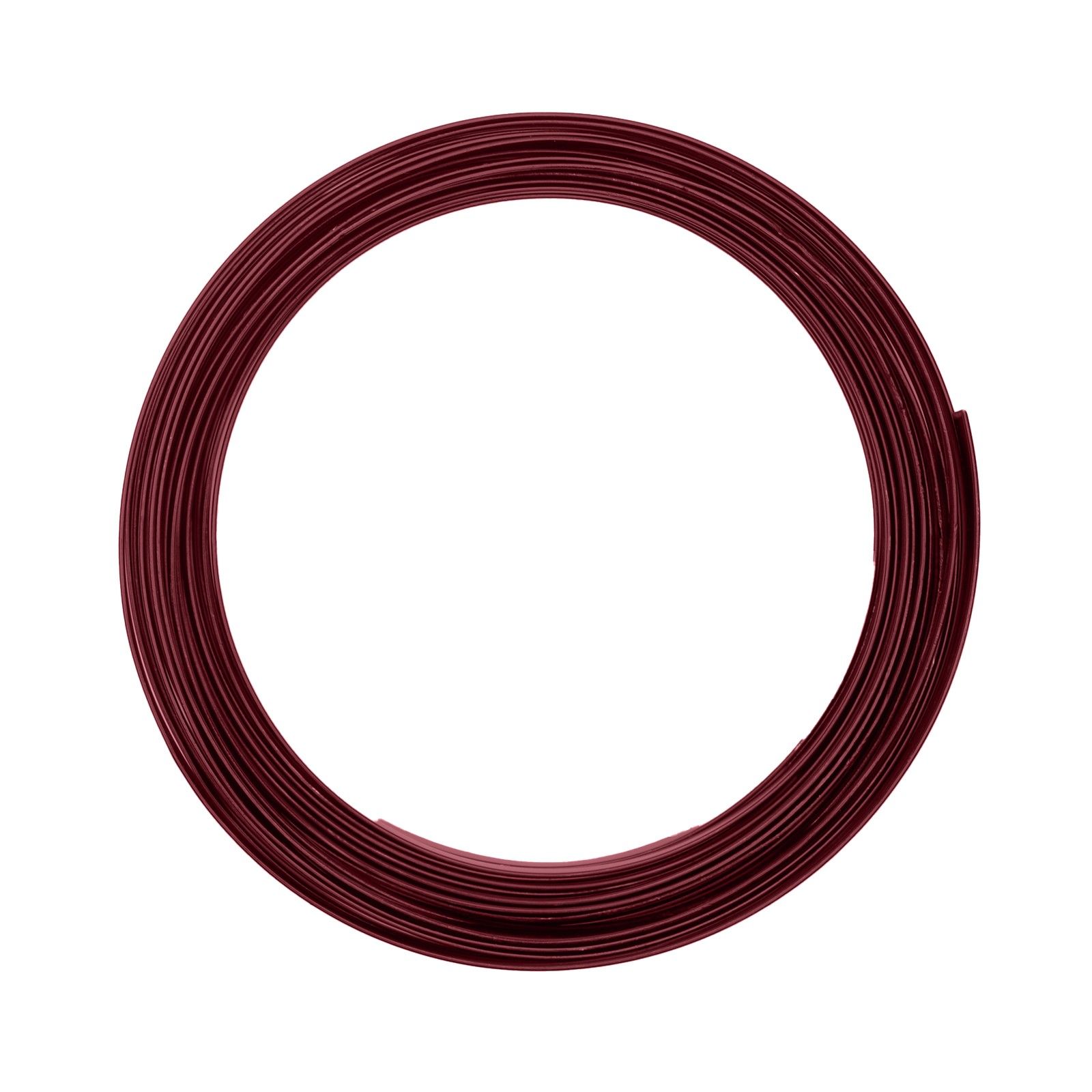 Vaessen Creative • Alambre de aluminio plano 5mm 5m Oxblood