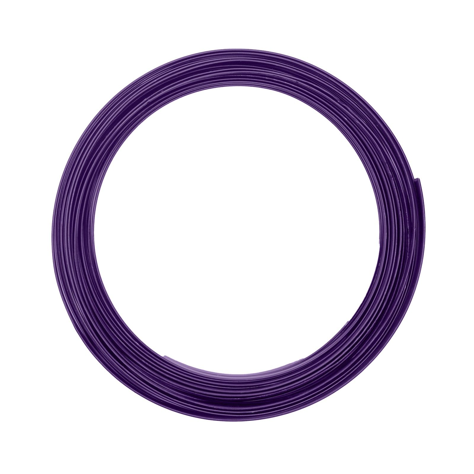 Vaessen Creative • Aluminium wire flat 5mm 5m Aubergine