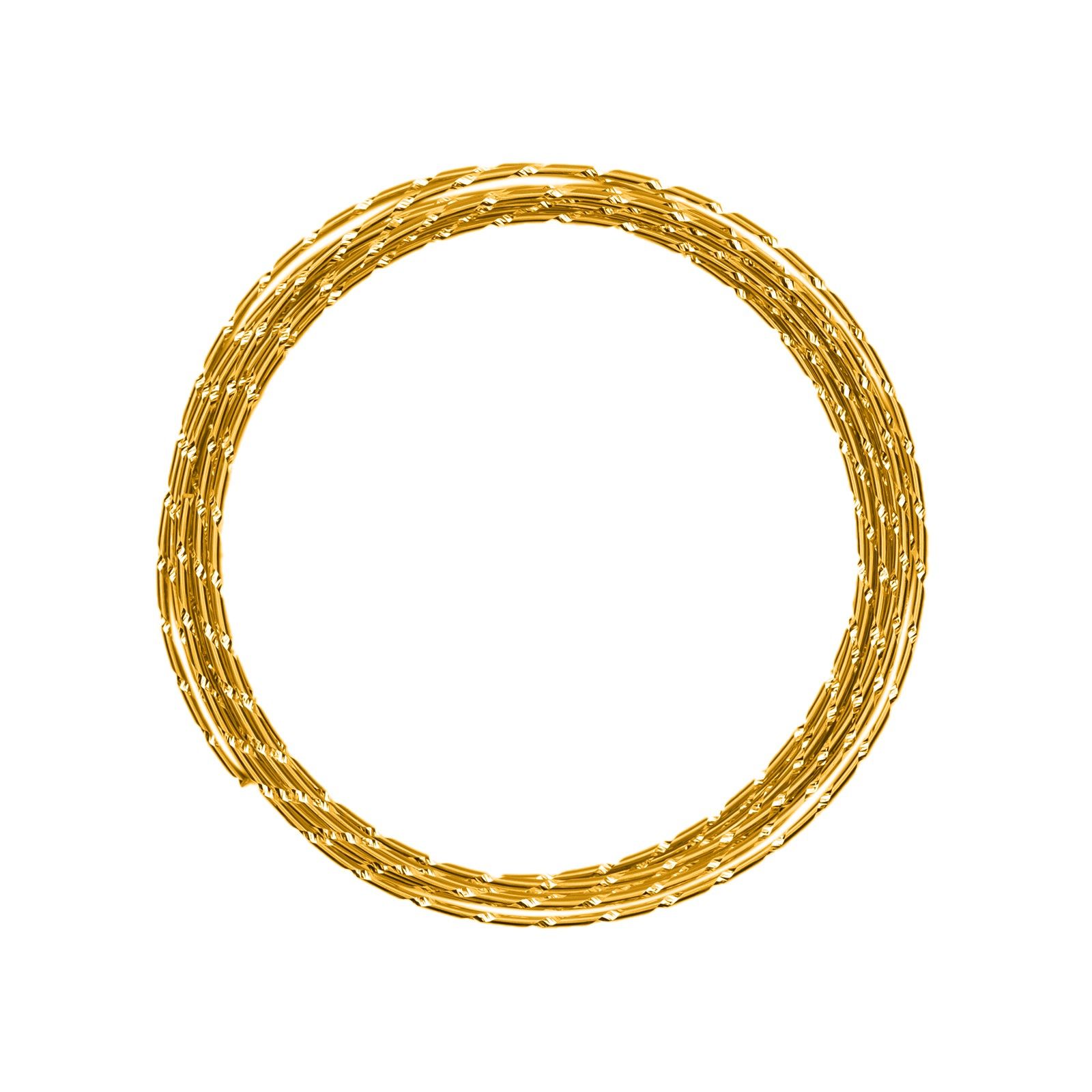 Vaessen Creative • Aluminium wire diamond cut 2mm 5m gold