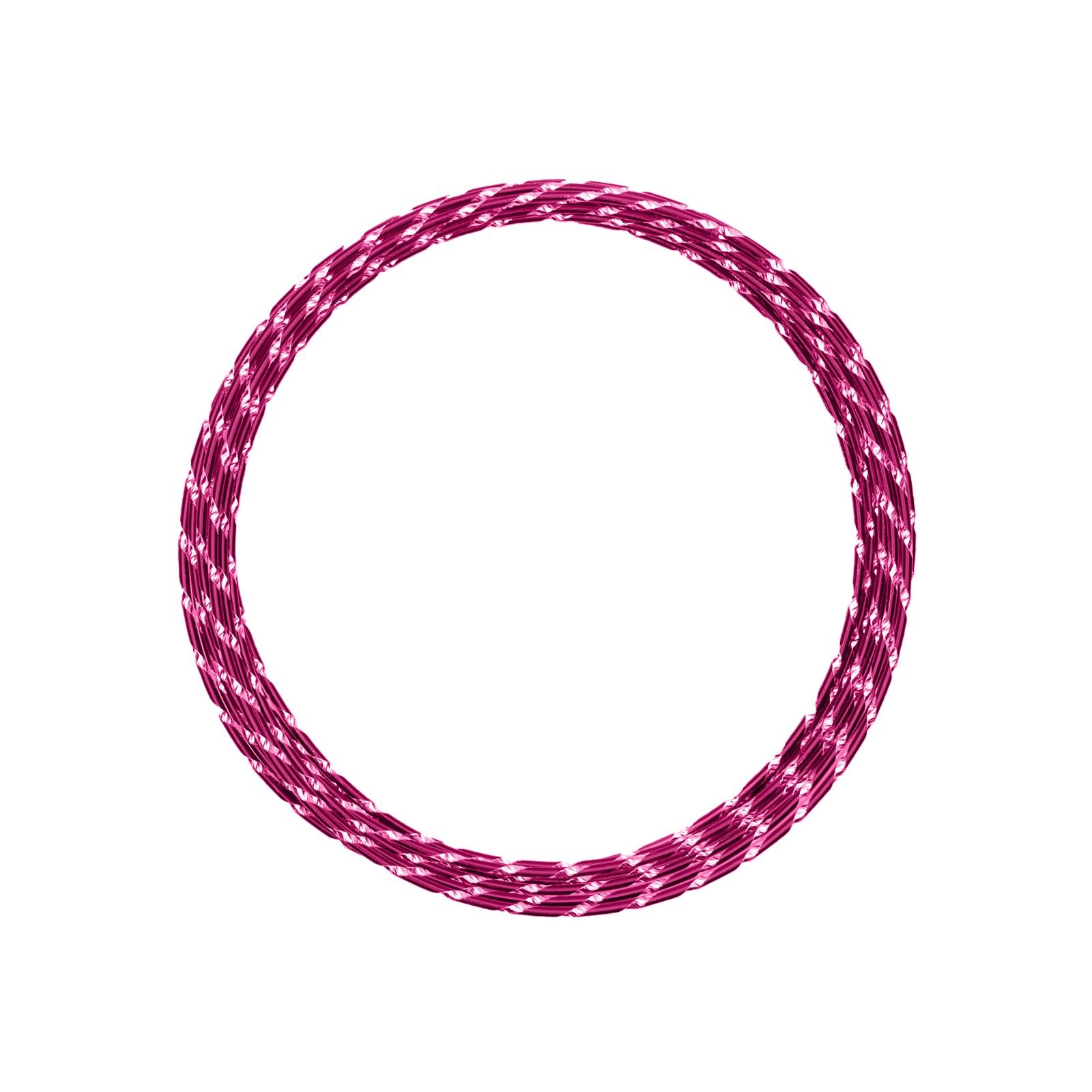 Vaessen Creative • Aluminium wire diamond cut 2mm 5m Strong pink