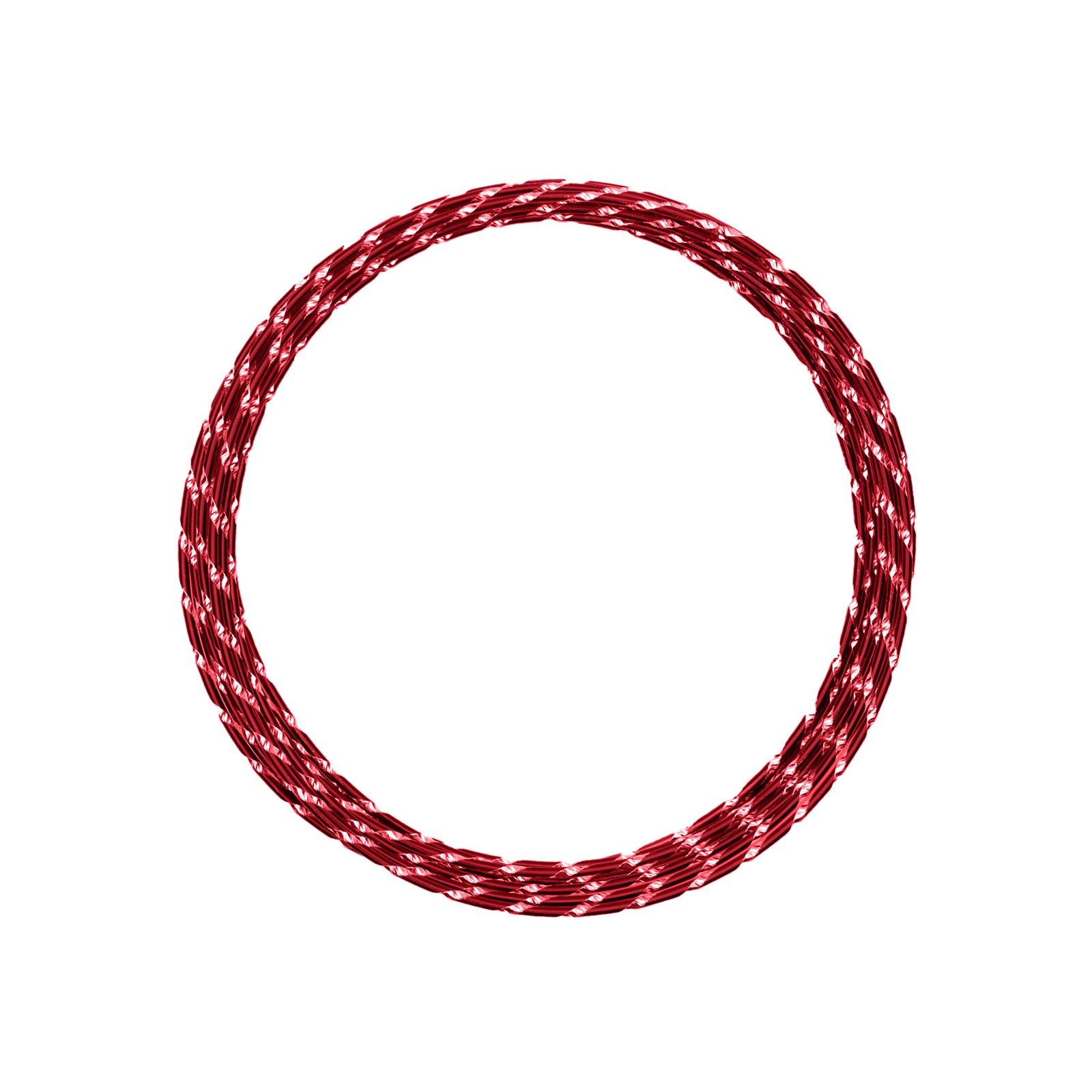 Vaessen Creative • Aluminium wire diamond cut 2mm 5m Red