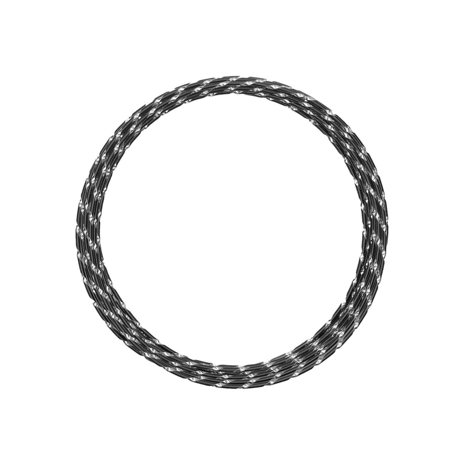 Vaessen Creative • Aluminium wire diamond cut 2mm 5m Black