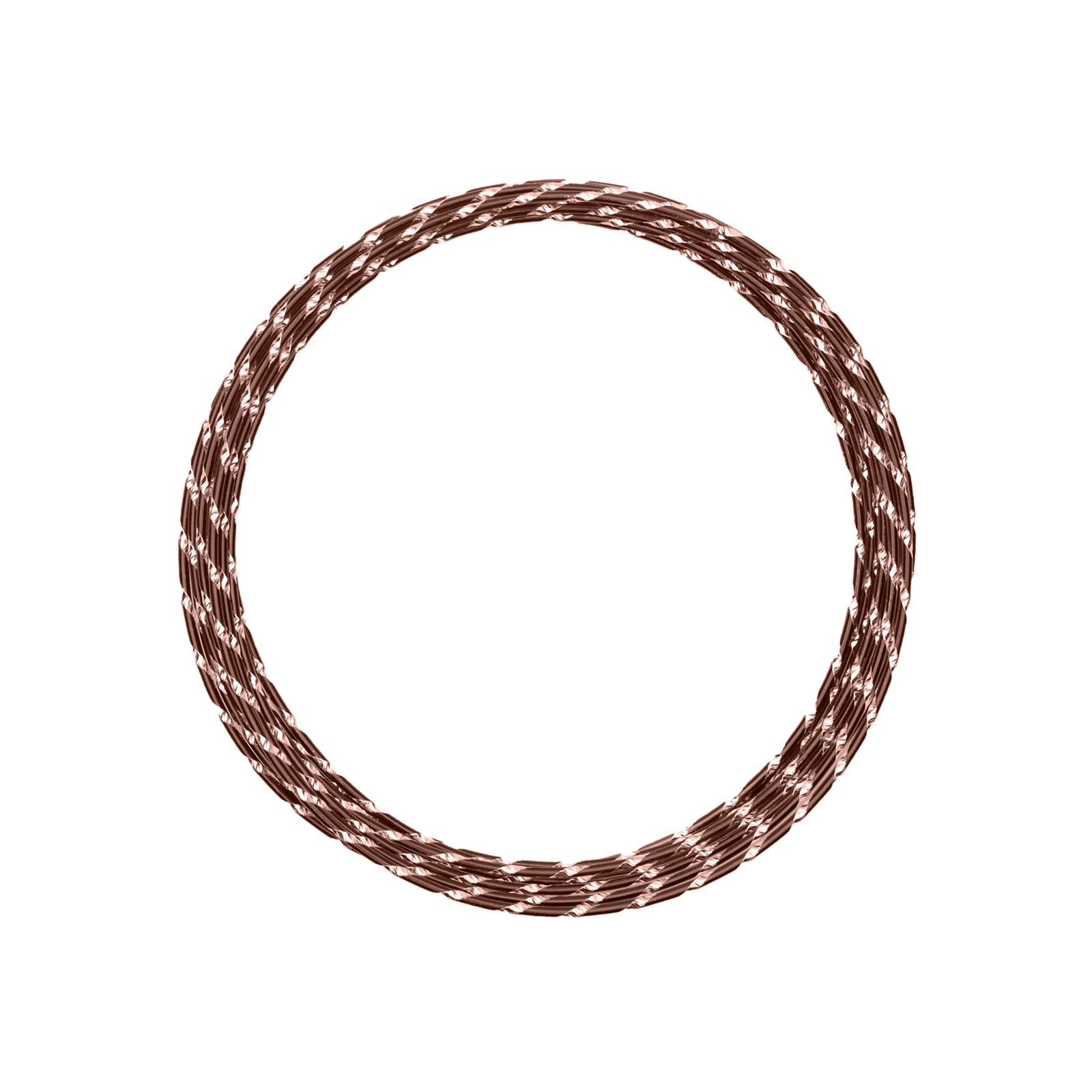 Vaessen Creative • Aluminium wire diamond cut 2mm 5m Brown