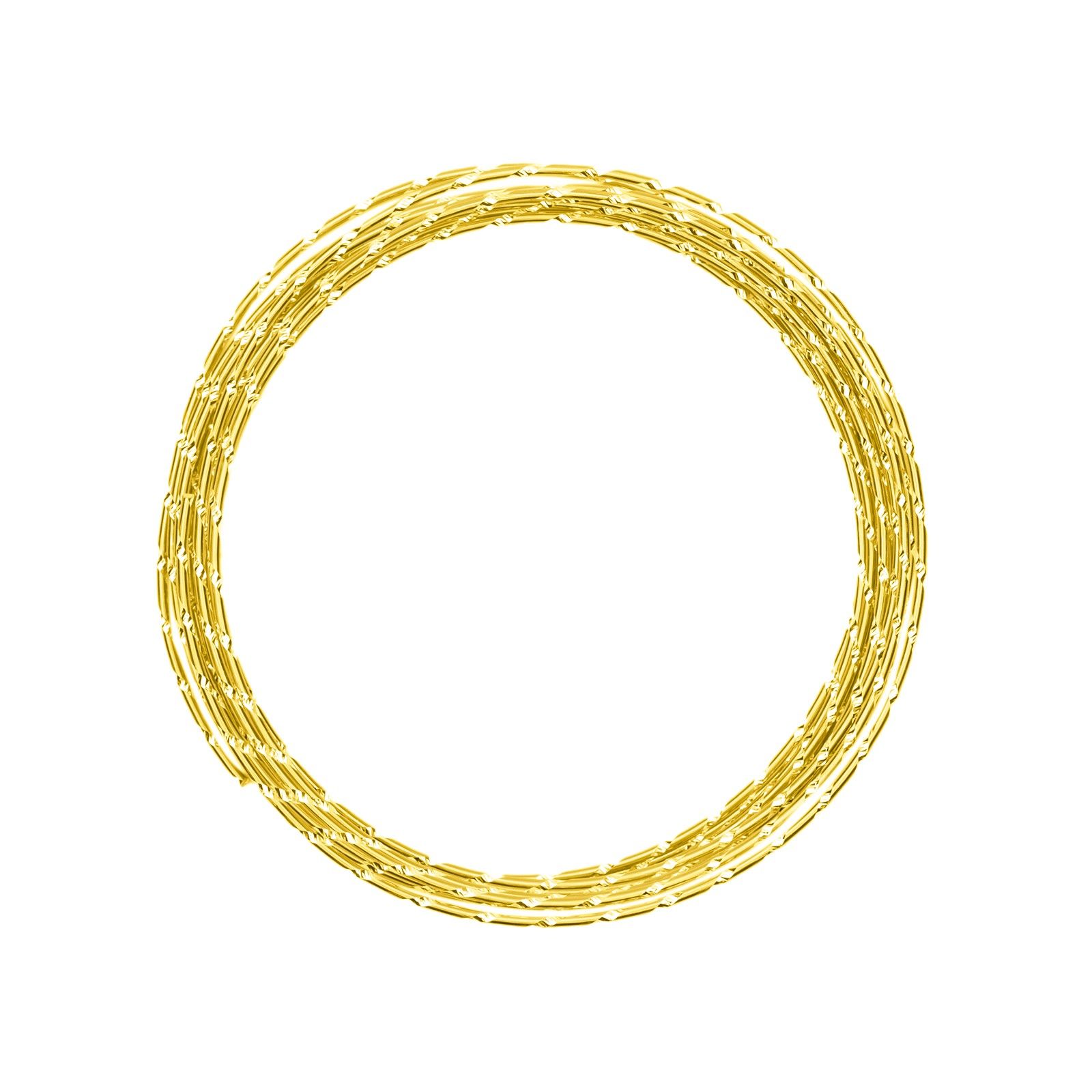 Vaessen Creative • Aluminium wire diamond cut 2mm 5m Sunny yellow