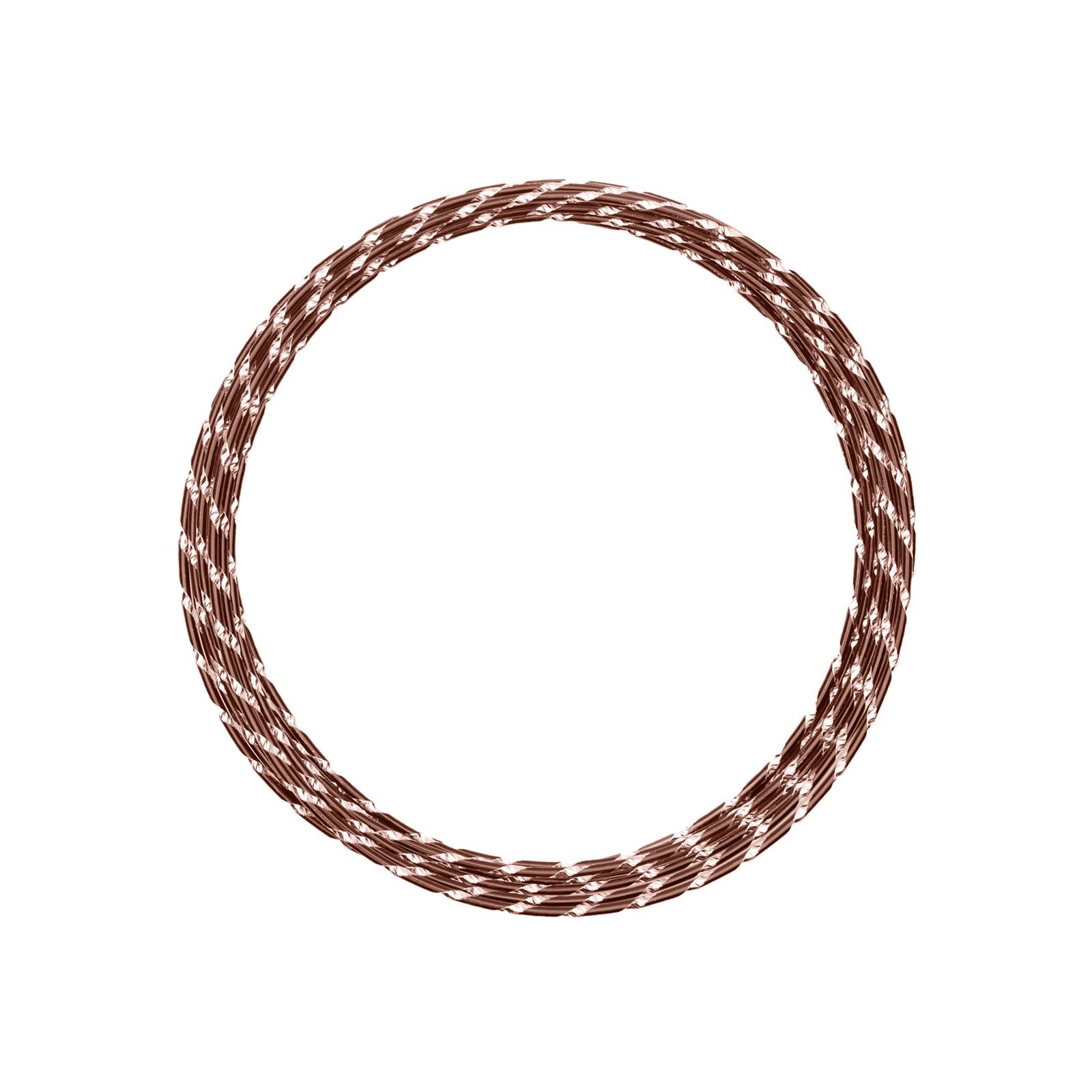 Vaessen Creative • Aluminium wire diamond cut 2mm 5m Chocolate