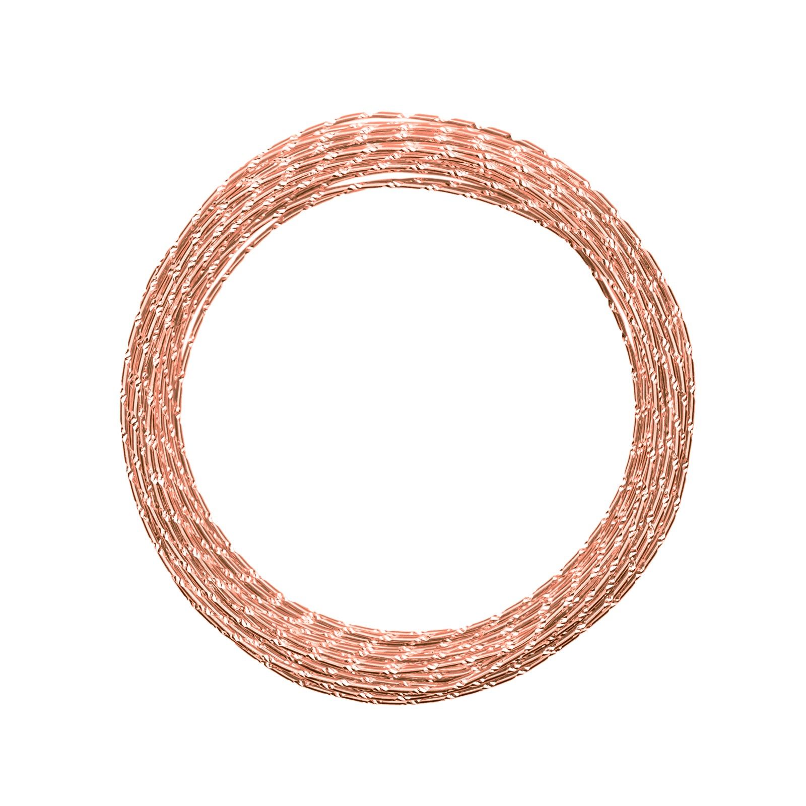 Vaessen Creative • Aluminium wire diamond cut 2mm 30m Orange copper