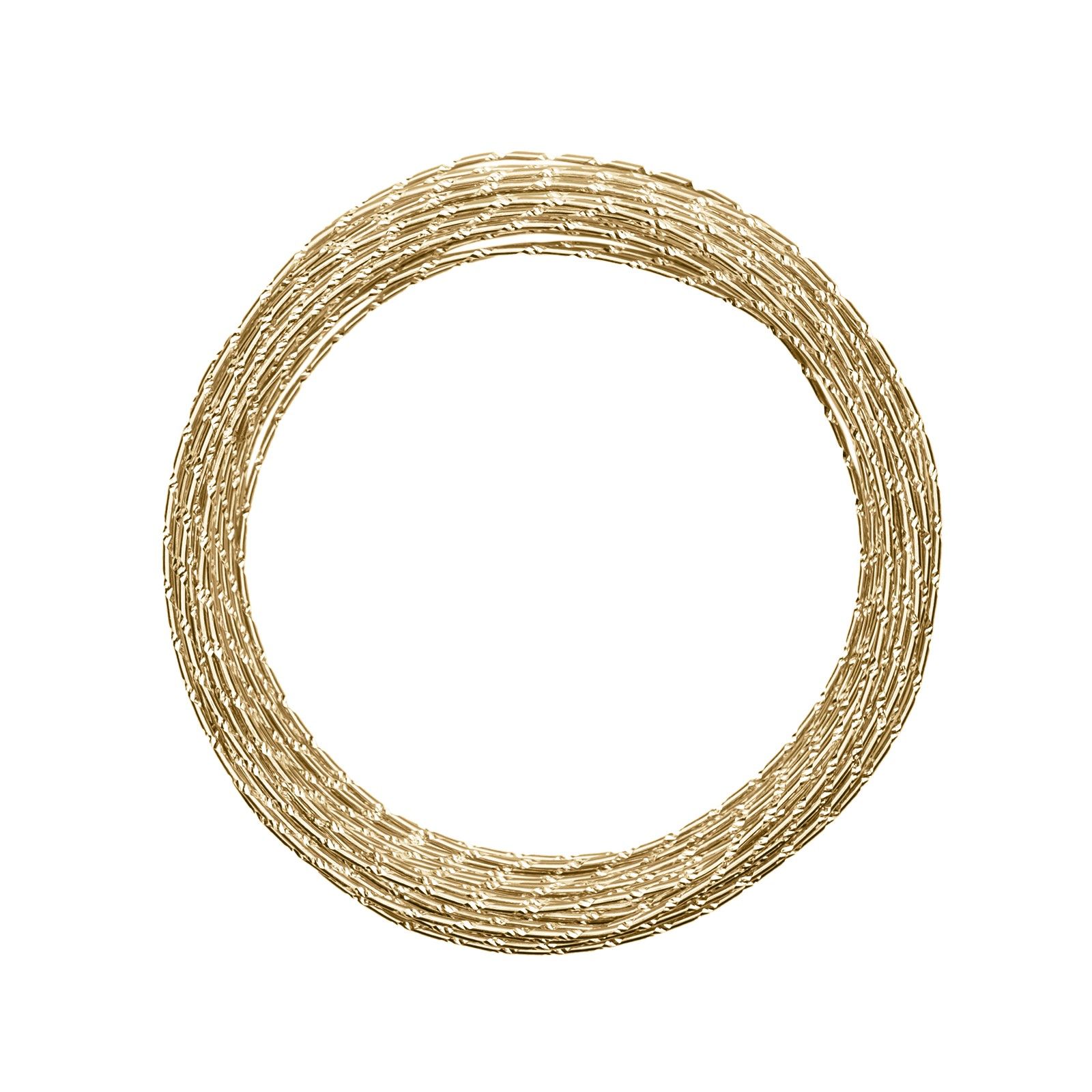 Vaessen Creative • Aluminium wire diamond cut 2mm 30m Light gold