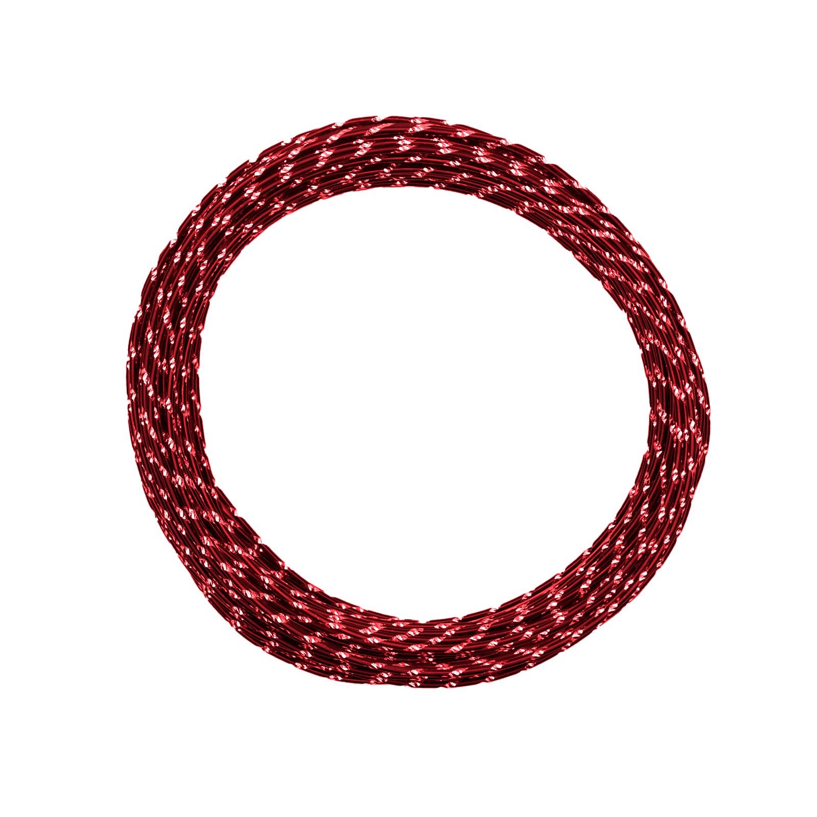 Vaessen Creative • Aluminium wire diamond cut 2mm 30m Red