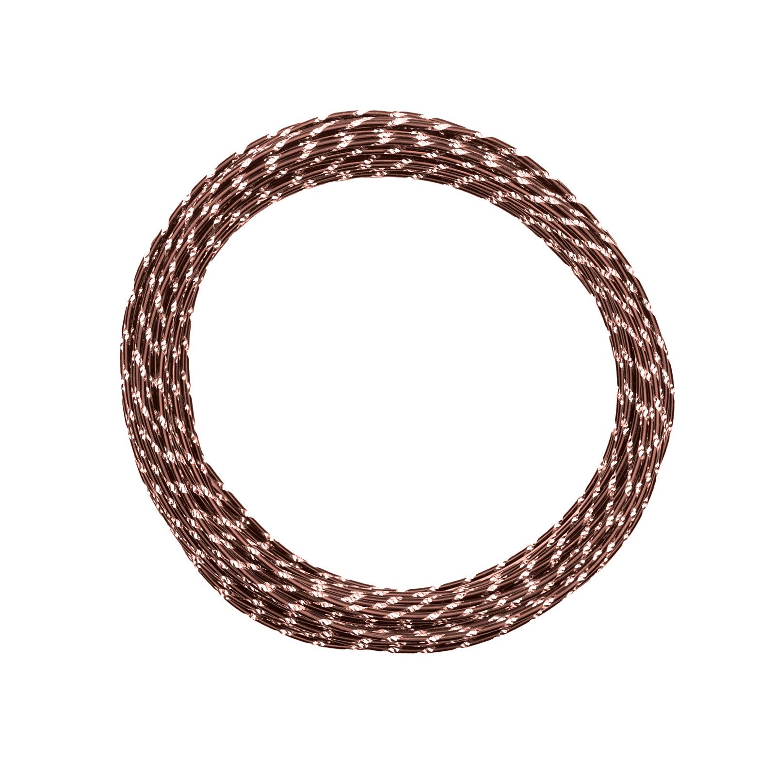 Vaessen Creative • Aluminium wire diamond cut 2mm 30m Brown