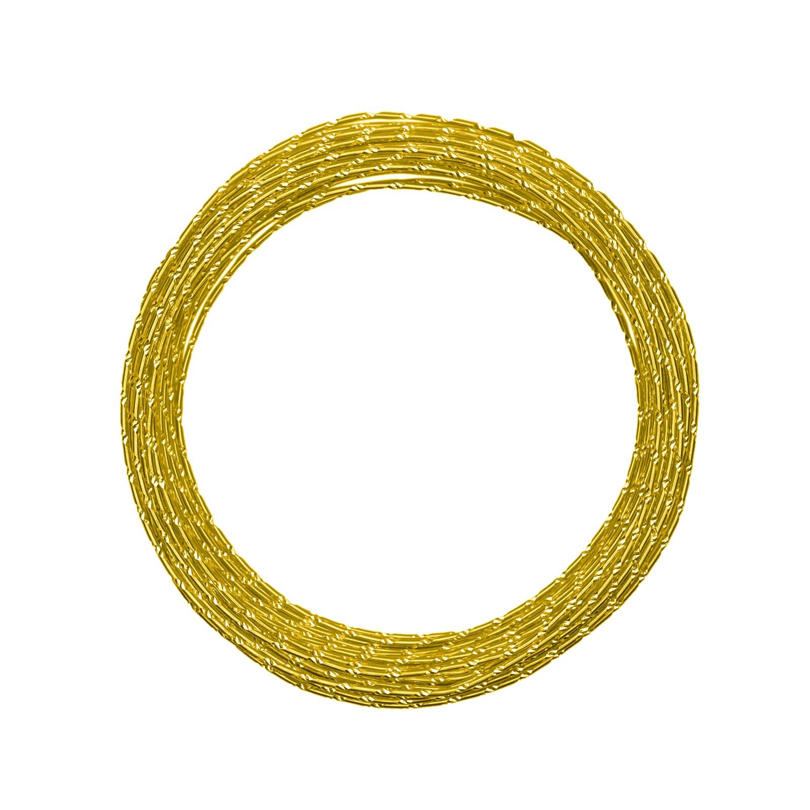 Vaessen Creative • Aluminium wire diamond cut 2mm 30m Sunny yellow