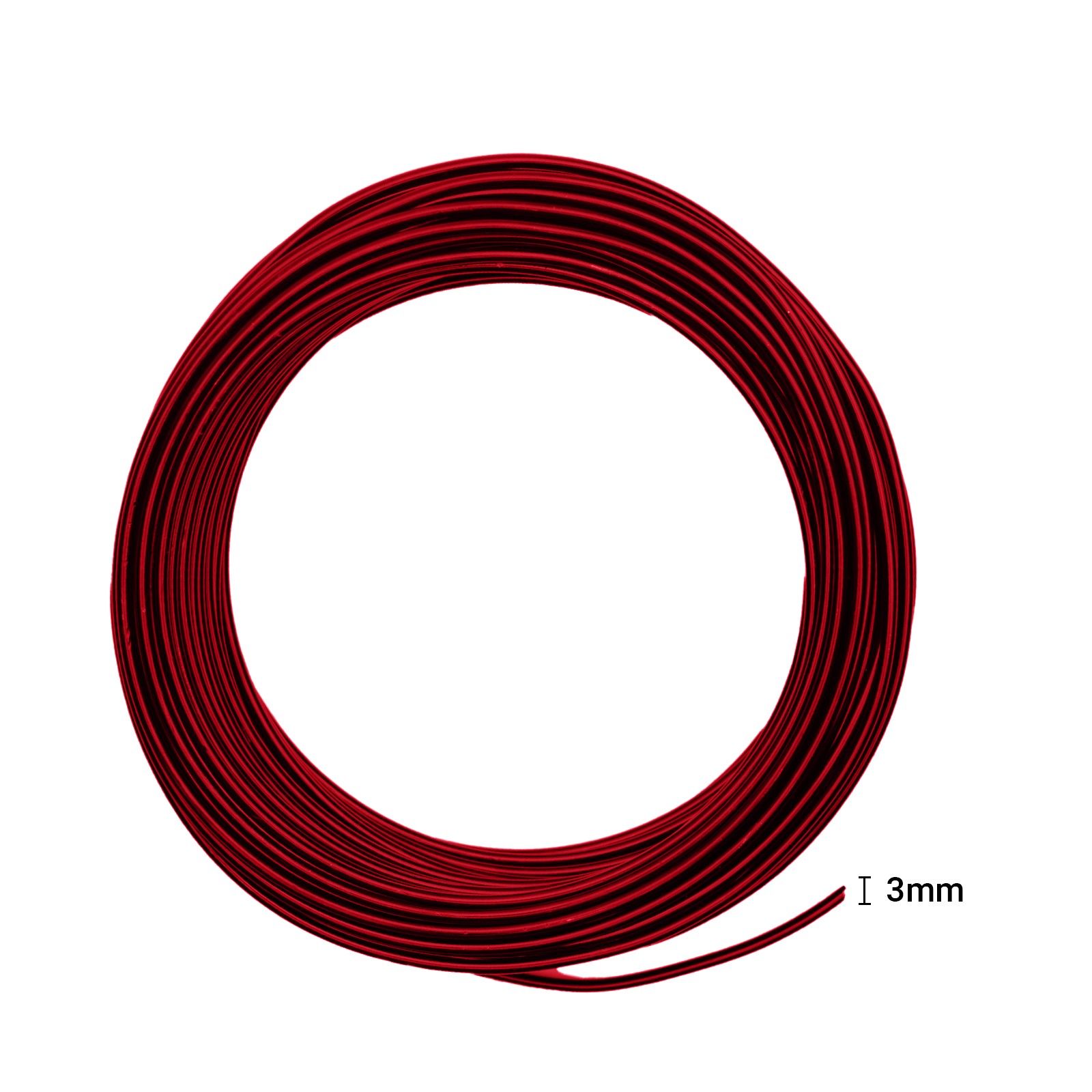 Vaessen Creative • Filo di alluminio 500g 26m 3mm Red