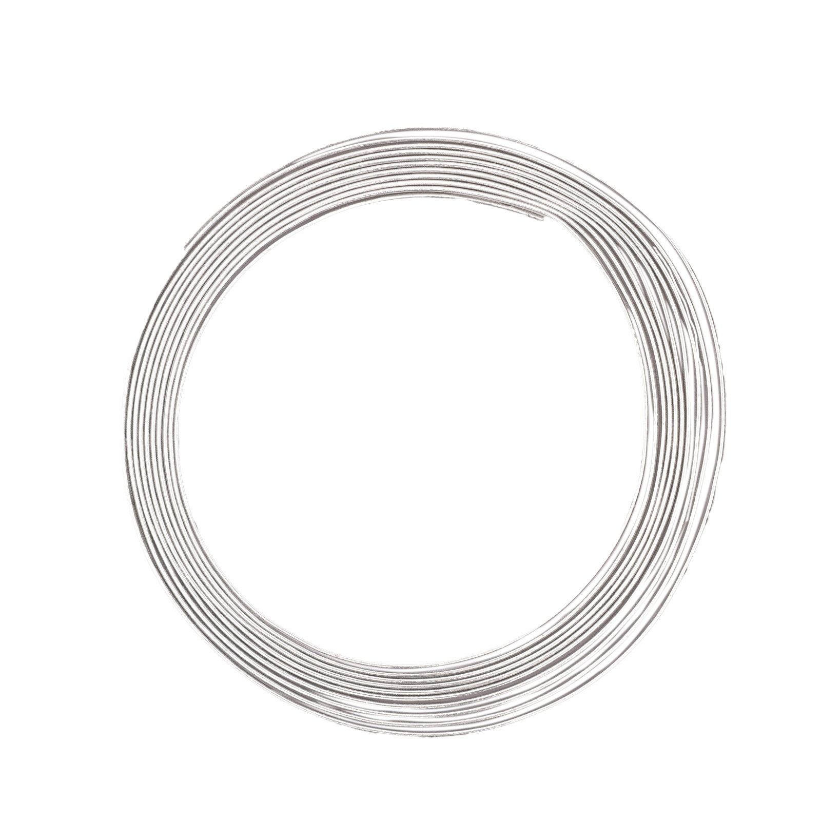 Vaessen Creative • Aluminium wire flat pastille 5mm 3m Silver