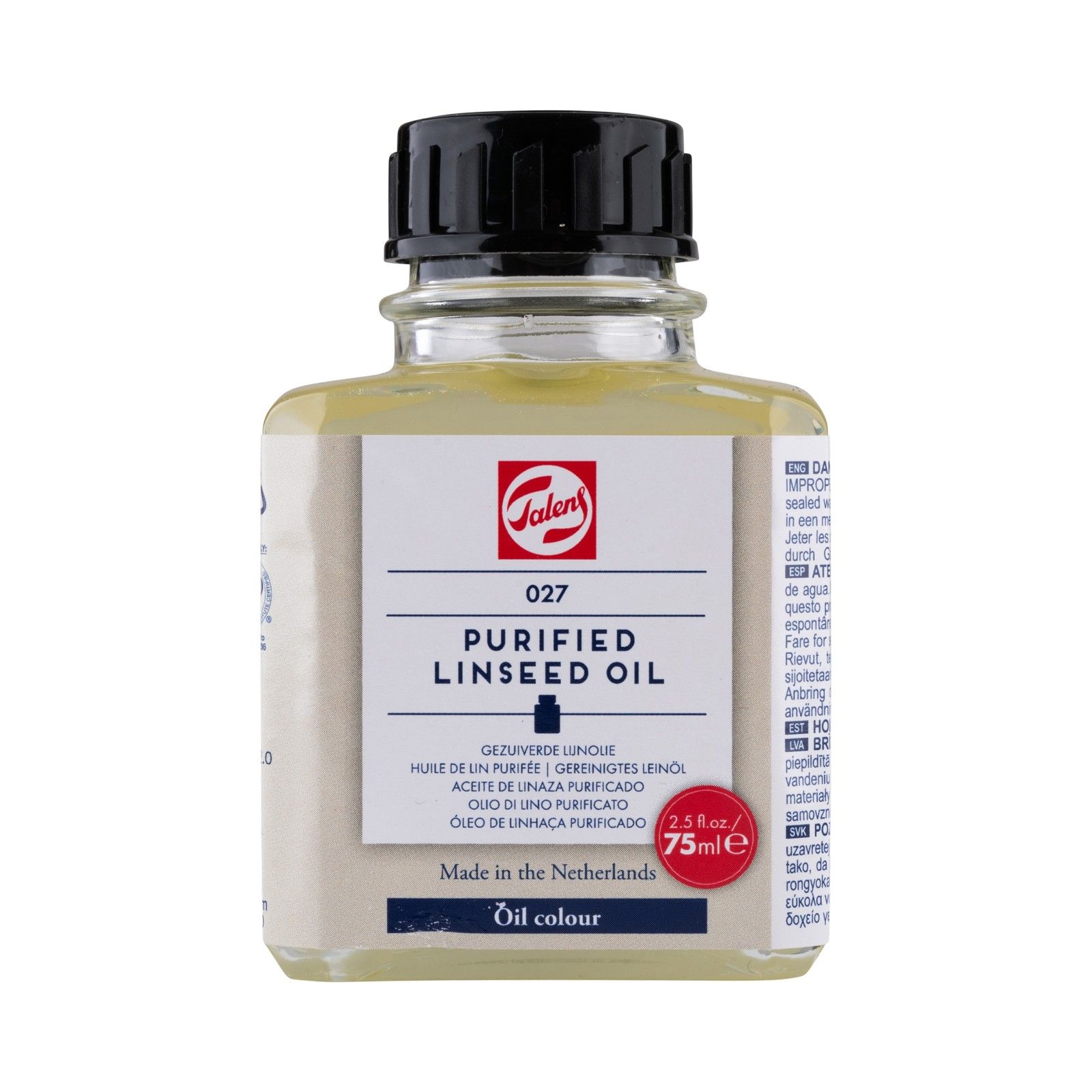 Talens • Gezuiverde Lijnolie 027 Fles 75ml