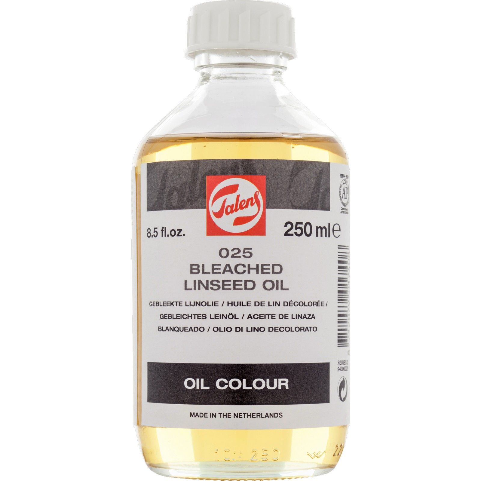 Talens • Gebleekte Lijnolie 025 Fles 250ml