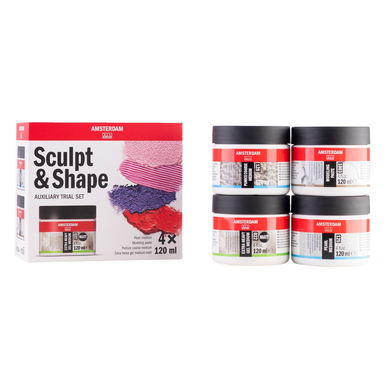 Amsterdam • Medium sculpt en shape set 4 x120ml
