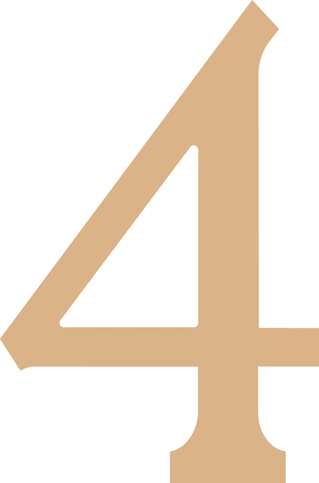 Vaessen Creative • MDF number ''4'' 21,8cm