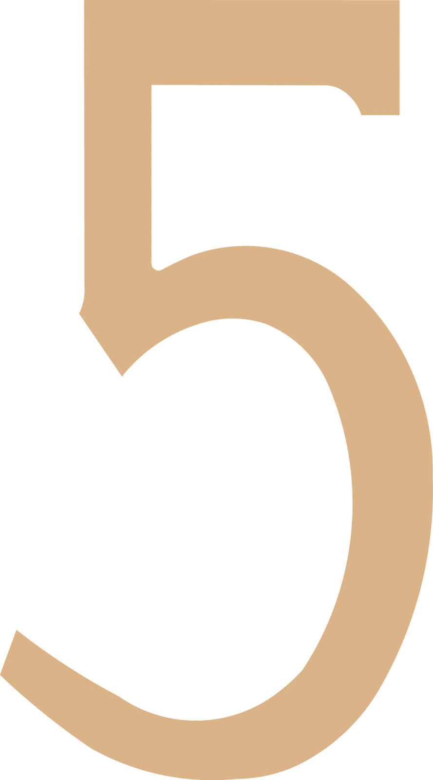 Vaessen Creative • MDF number ''5'' 21,8cm