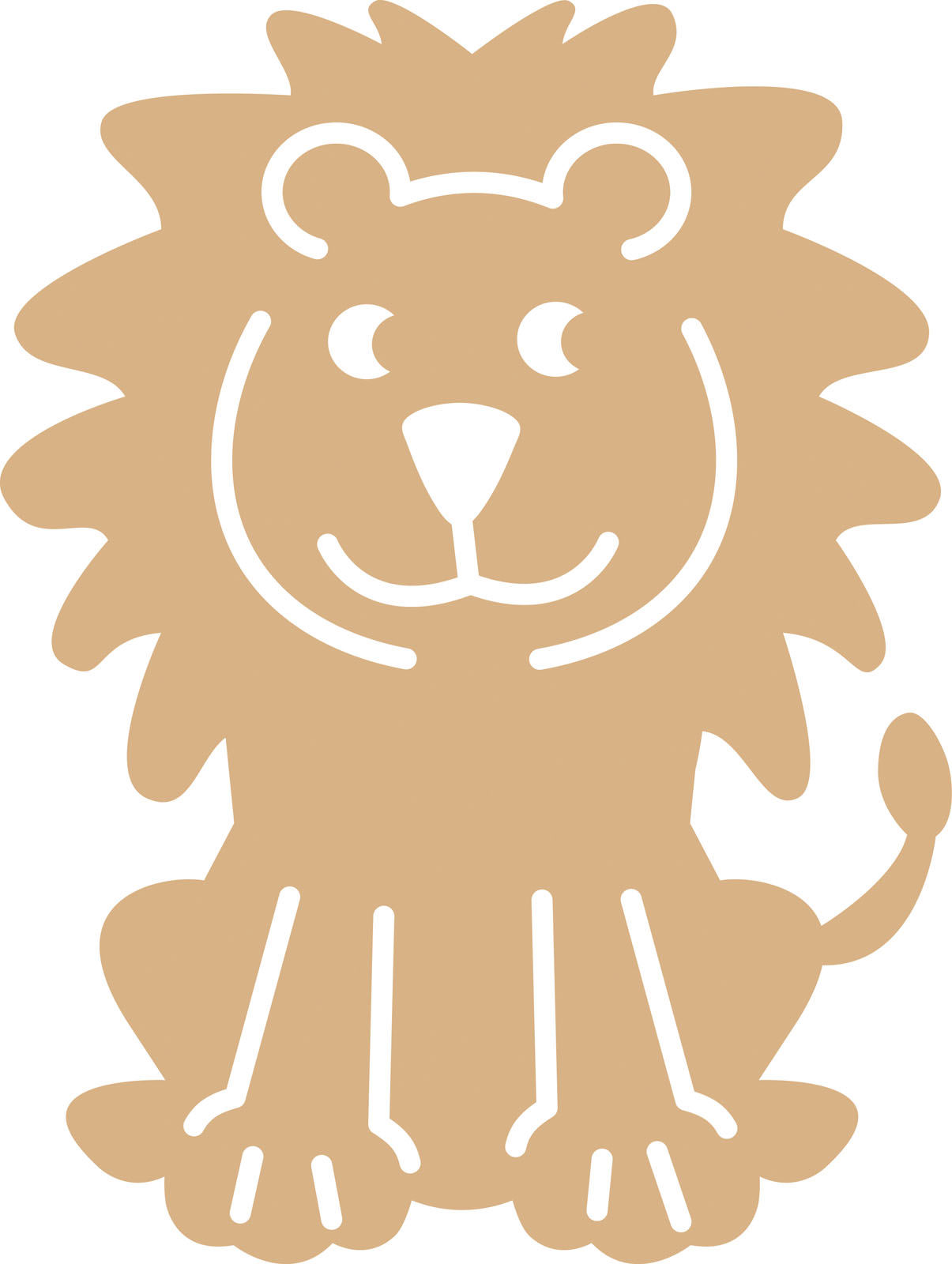 Vaessen Creative • MDF Lion 24x18,8cm