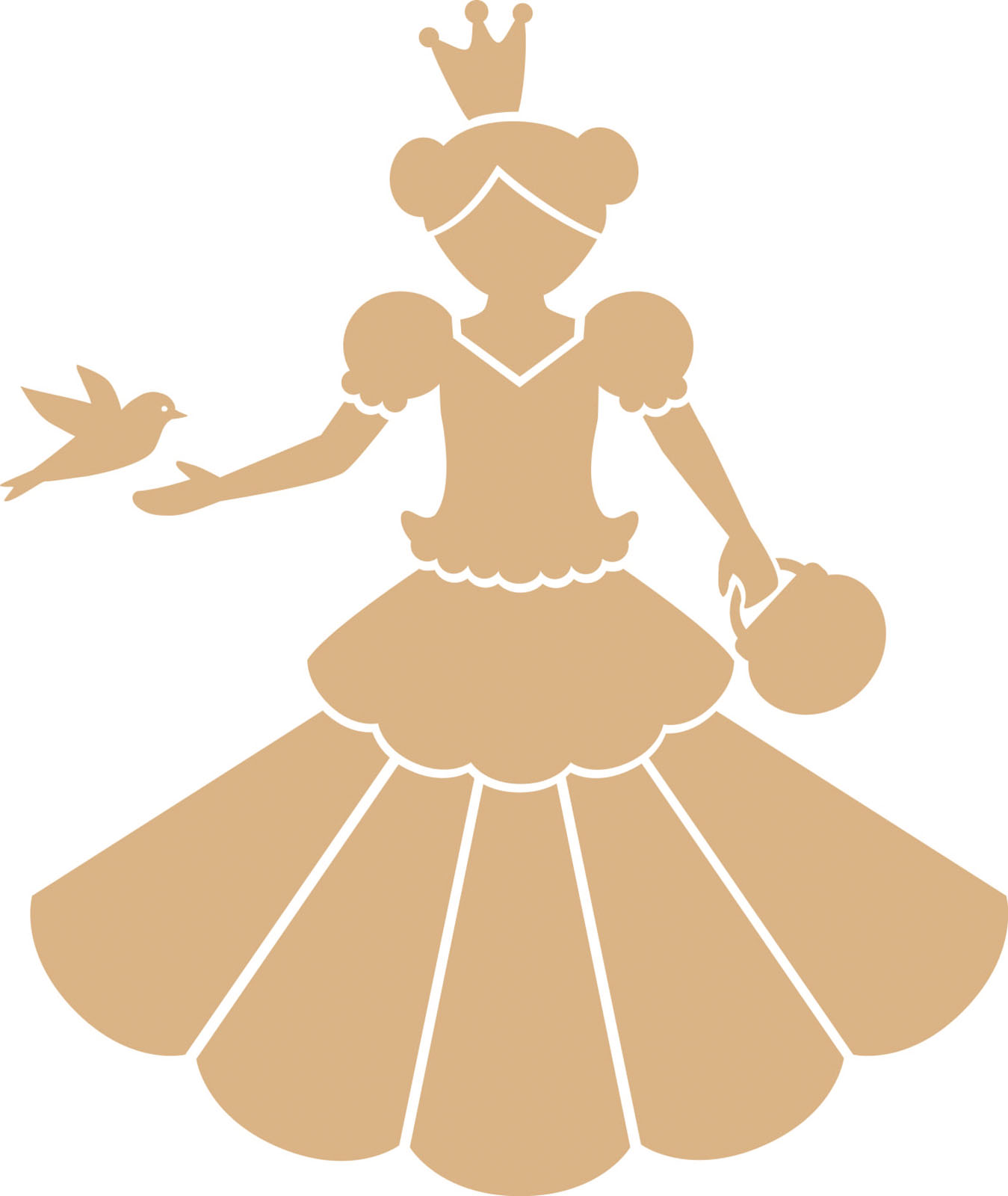 Vaessen Creative • MDF XXL Prinzessin 4mm