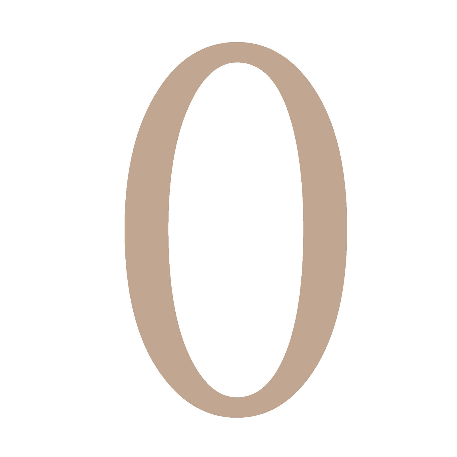 Vaessen Creative • Wooden number "0" 9cmx3mm