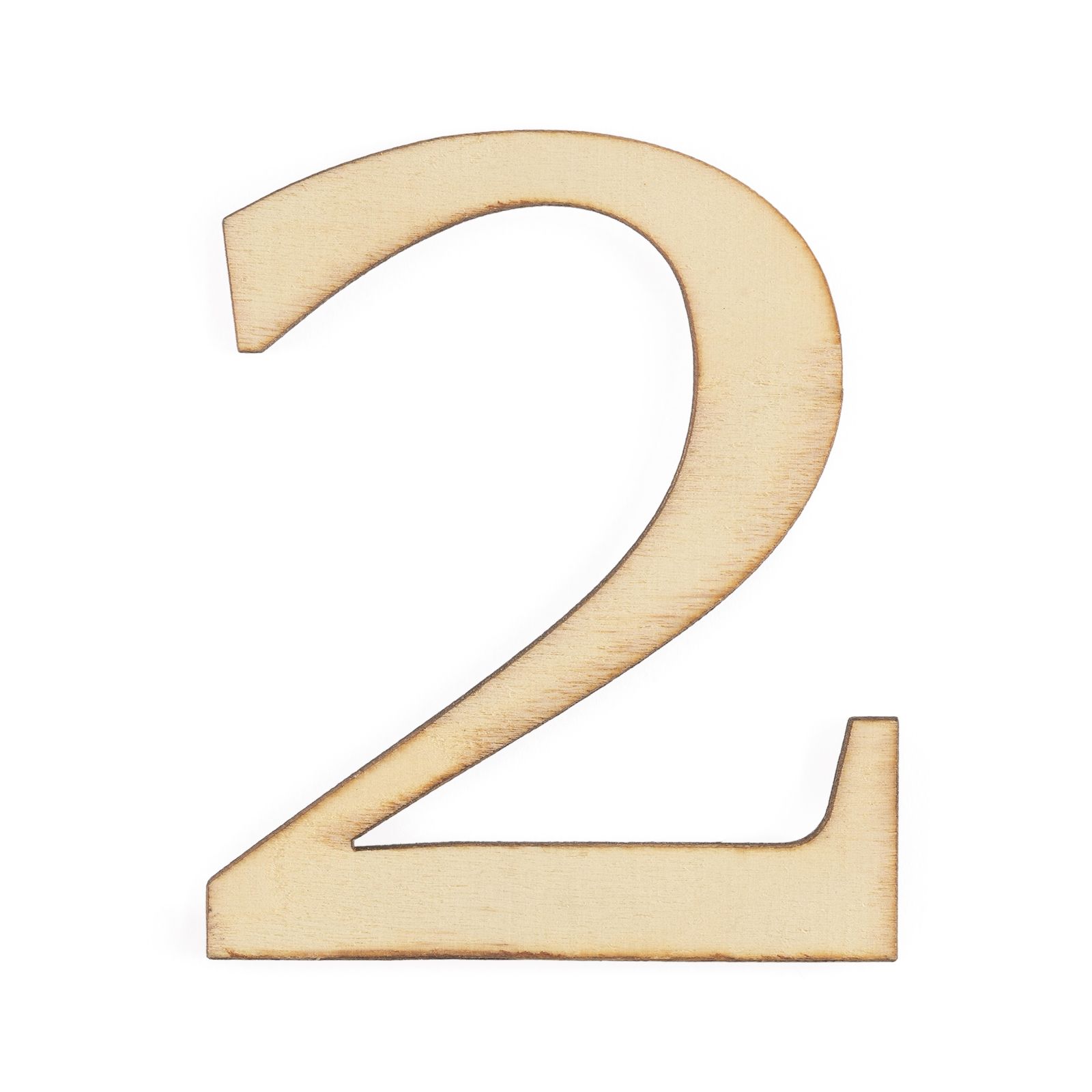 Vaessen Creative • Wooden number "2" 9cmx3mm