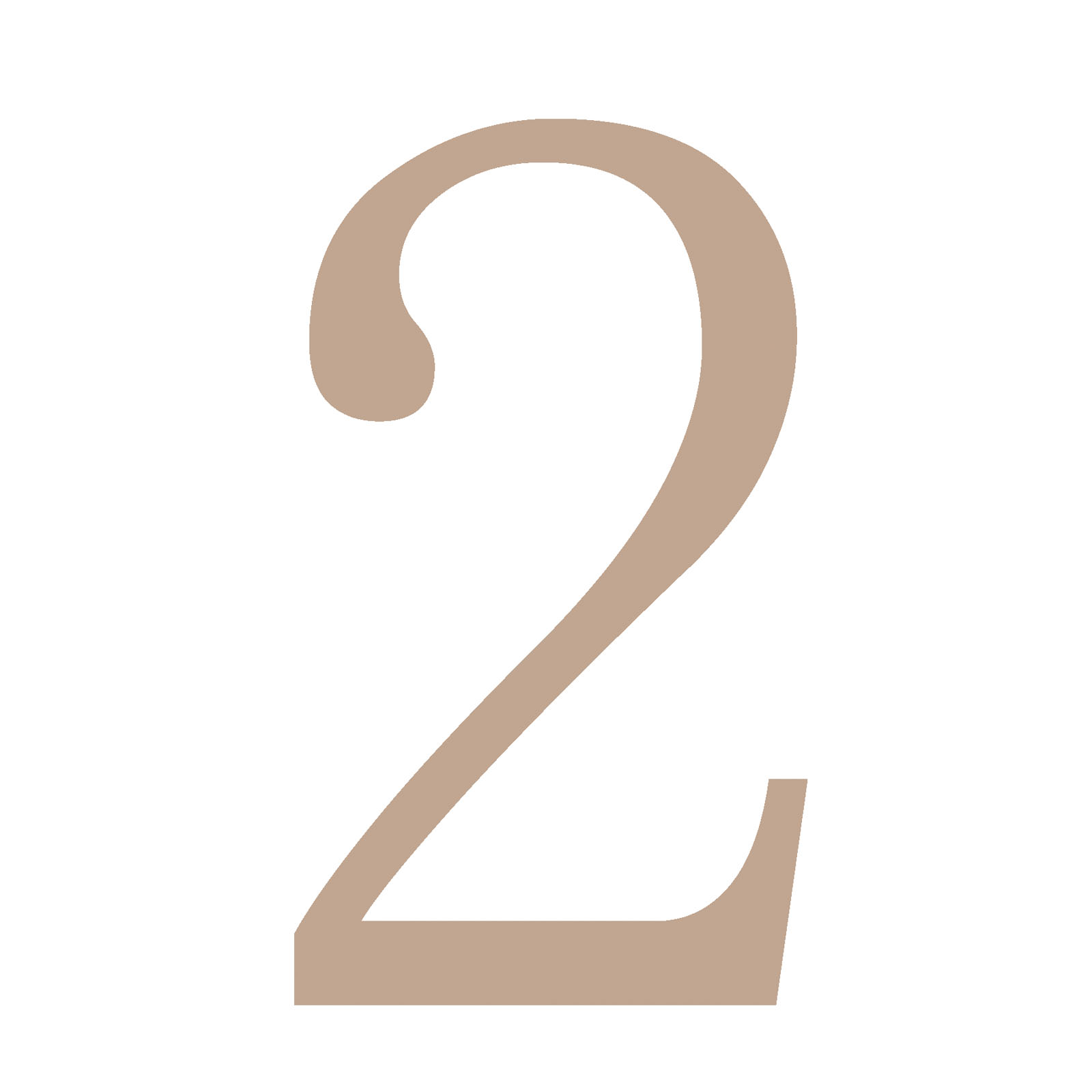 Vaessen Creative • Wooden number "2" 9cmx3mm