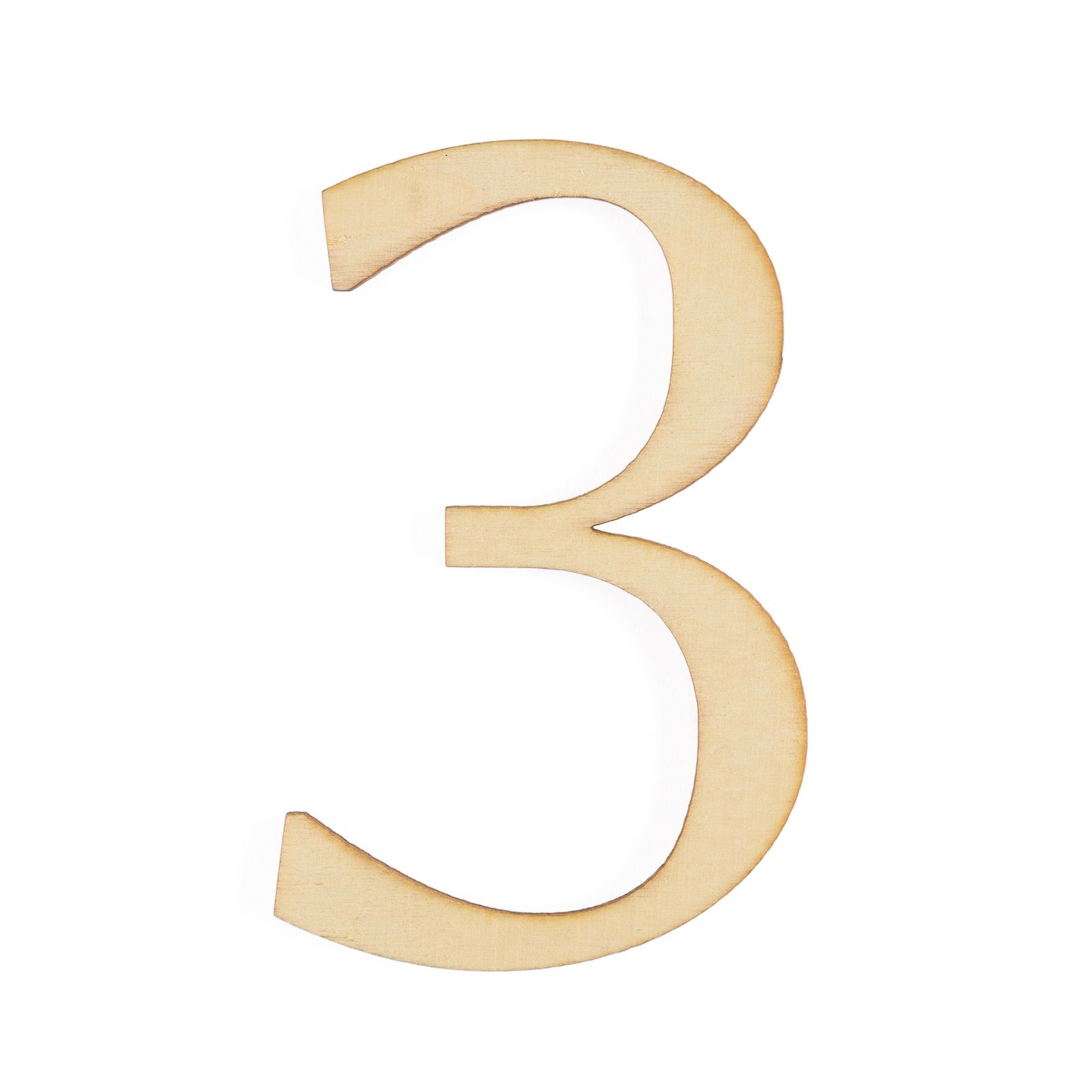 Vaessen Creative • Holz zahl "3" 9cmx3mm