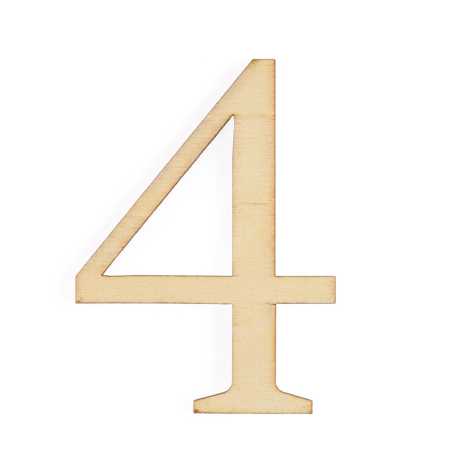 Vaessen Creative • Holz zahl "4" 9cmx3mm
