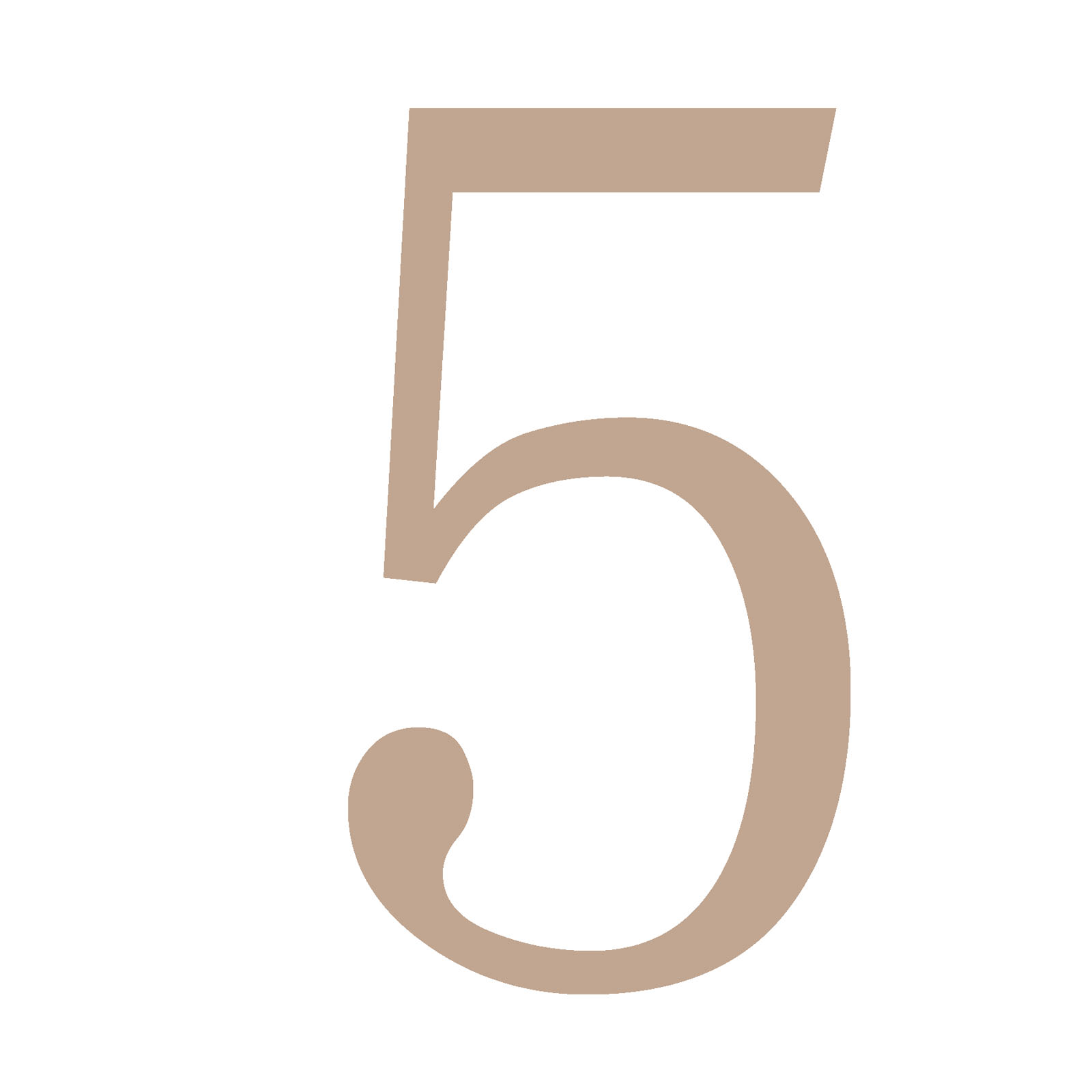 Vaessen Creative • Wooden number "5" 9cmx3mm