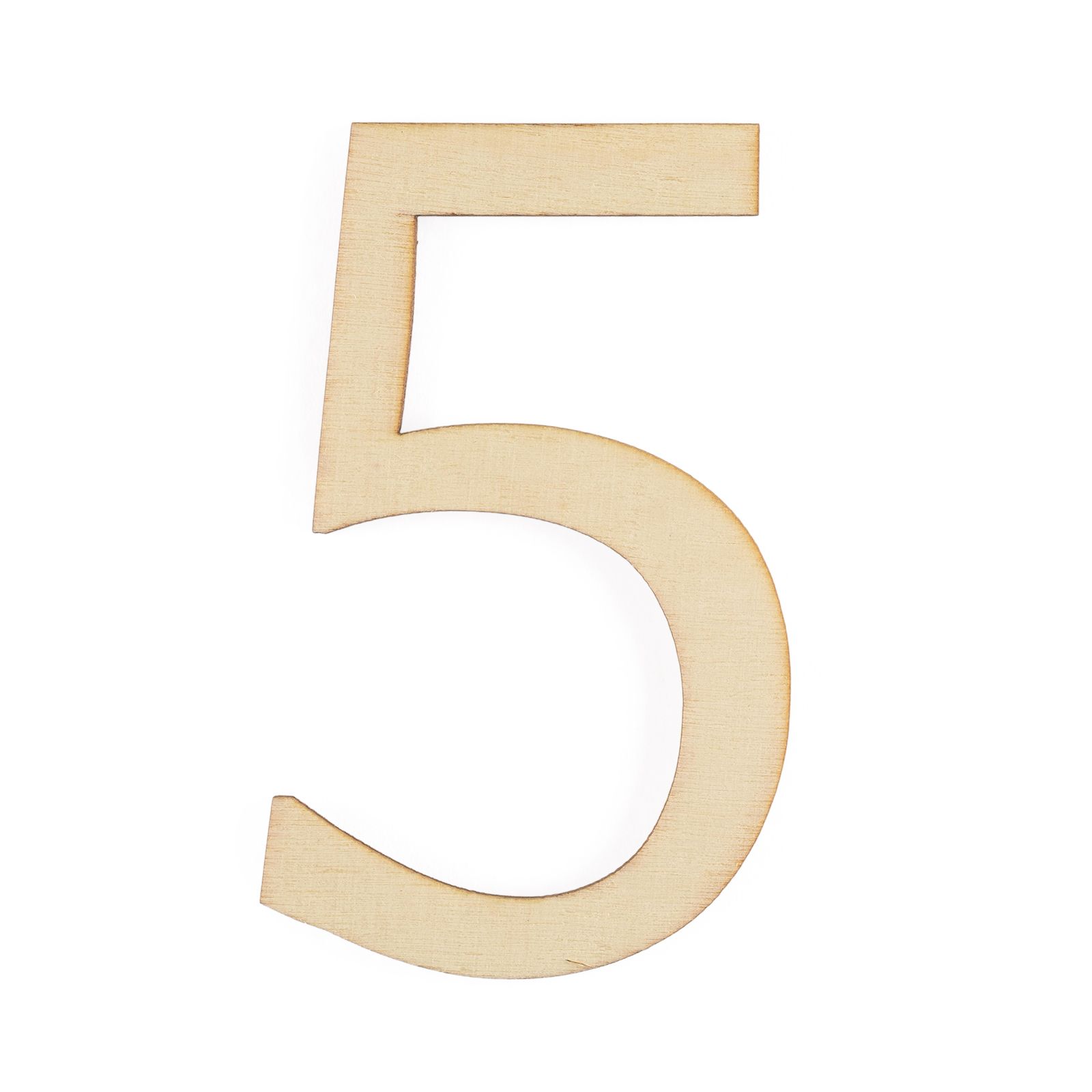 Vaessen Creative • Wooden number "5" 9cmx3mm