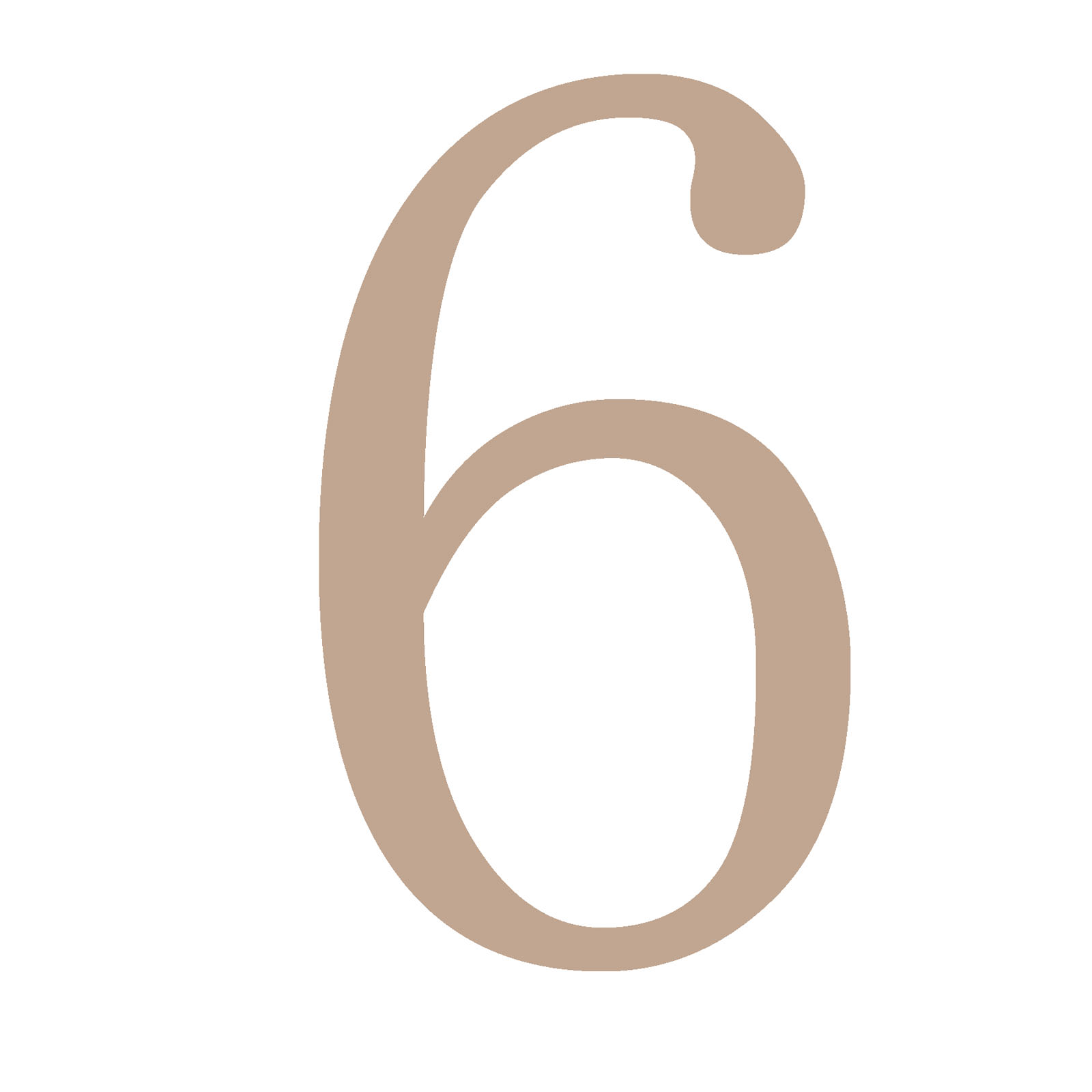 Vaessen Creative • Wooden number "6" 9cmx3mm