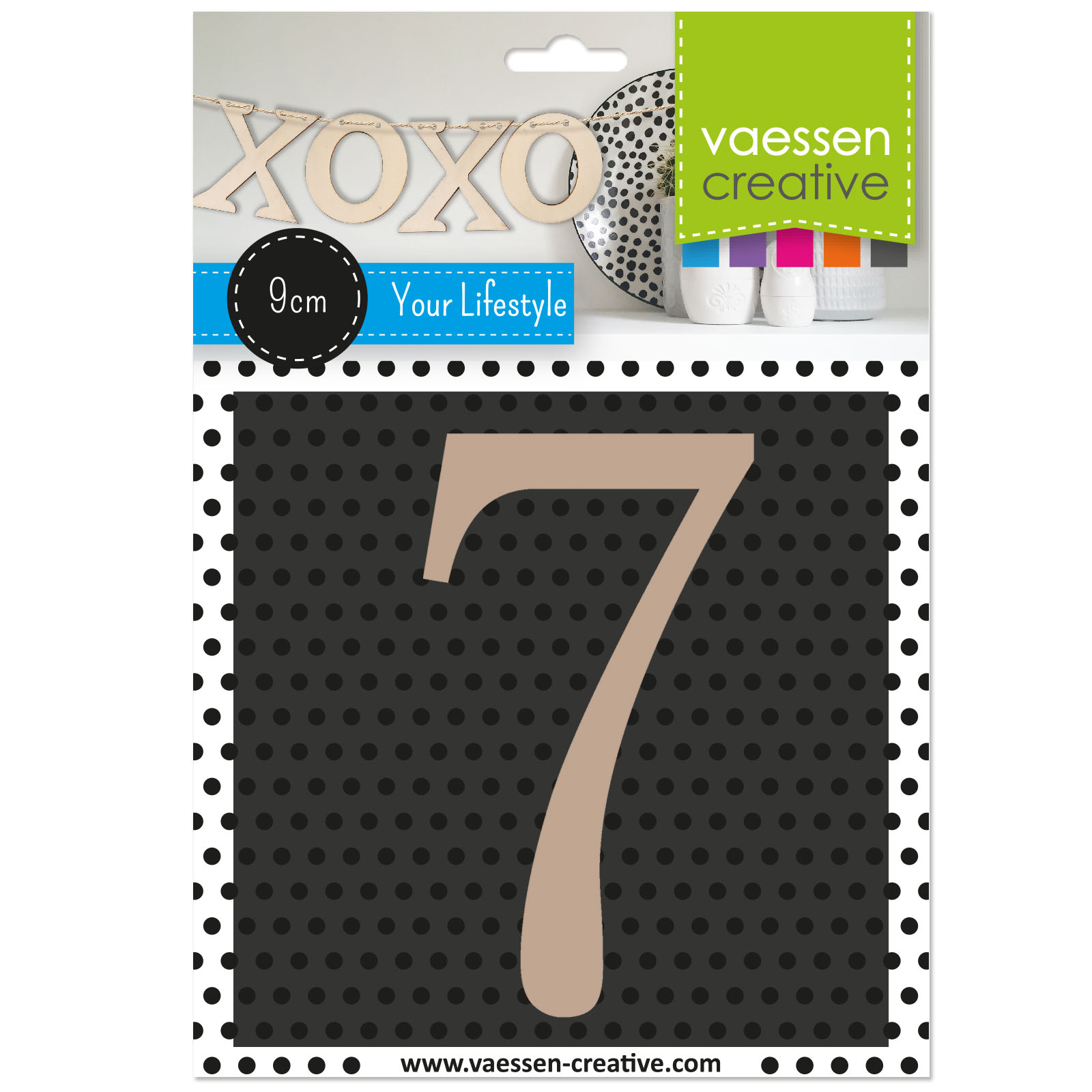 Vaessen Creative • Wooden number "7" 9cmx3mm